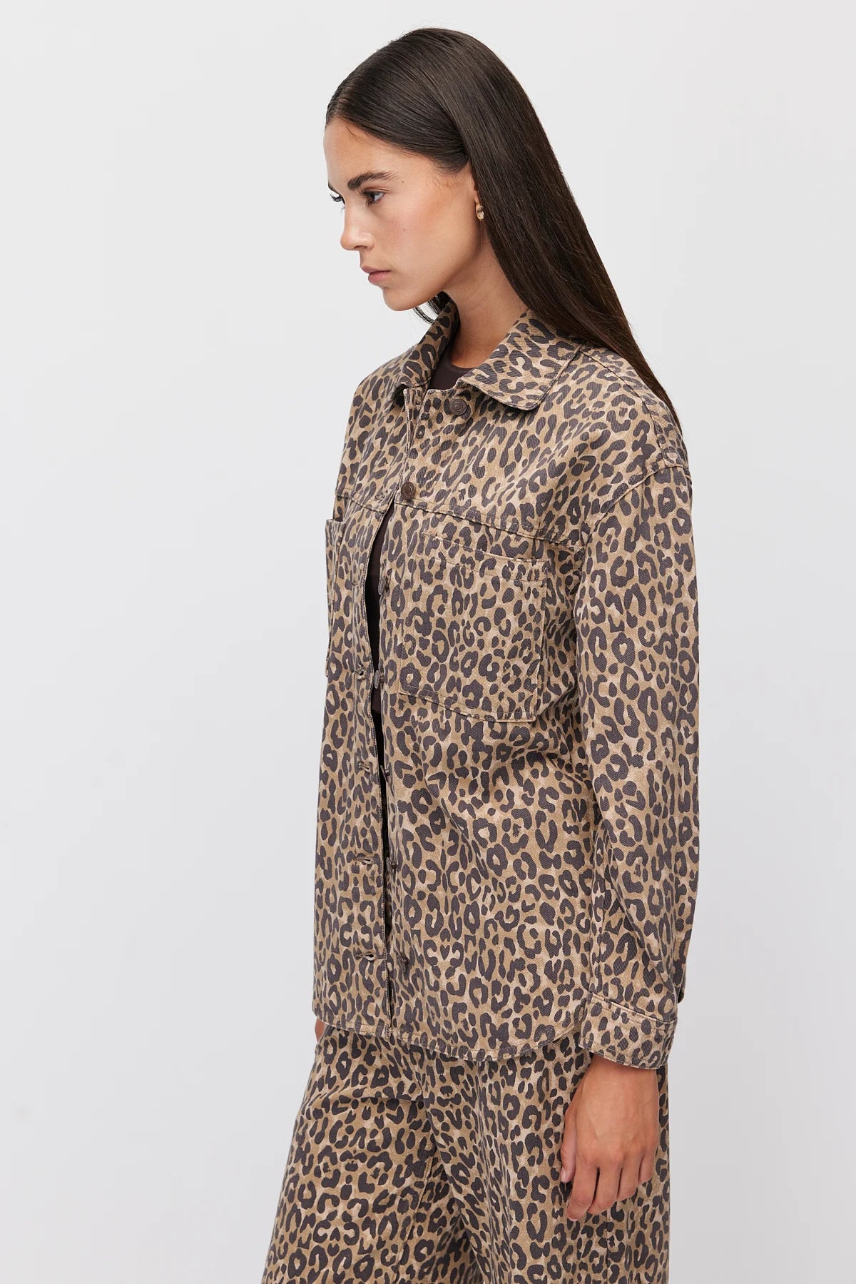 Women's Leopard Print Oversize Shirt
