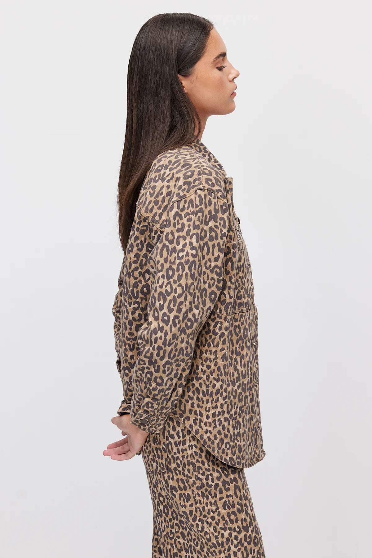 Women's Leopard Print Oversize Shirt