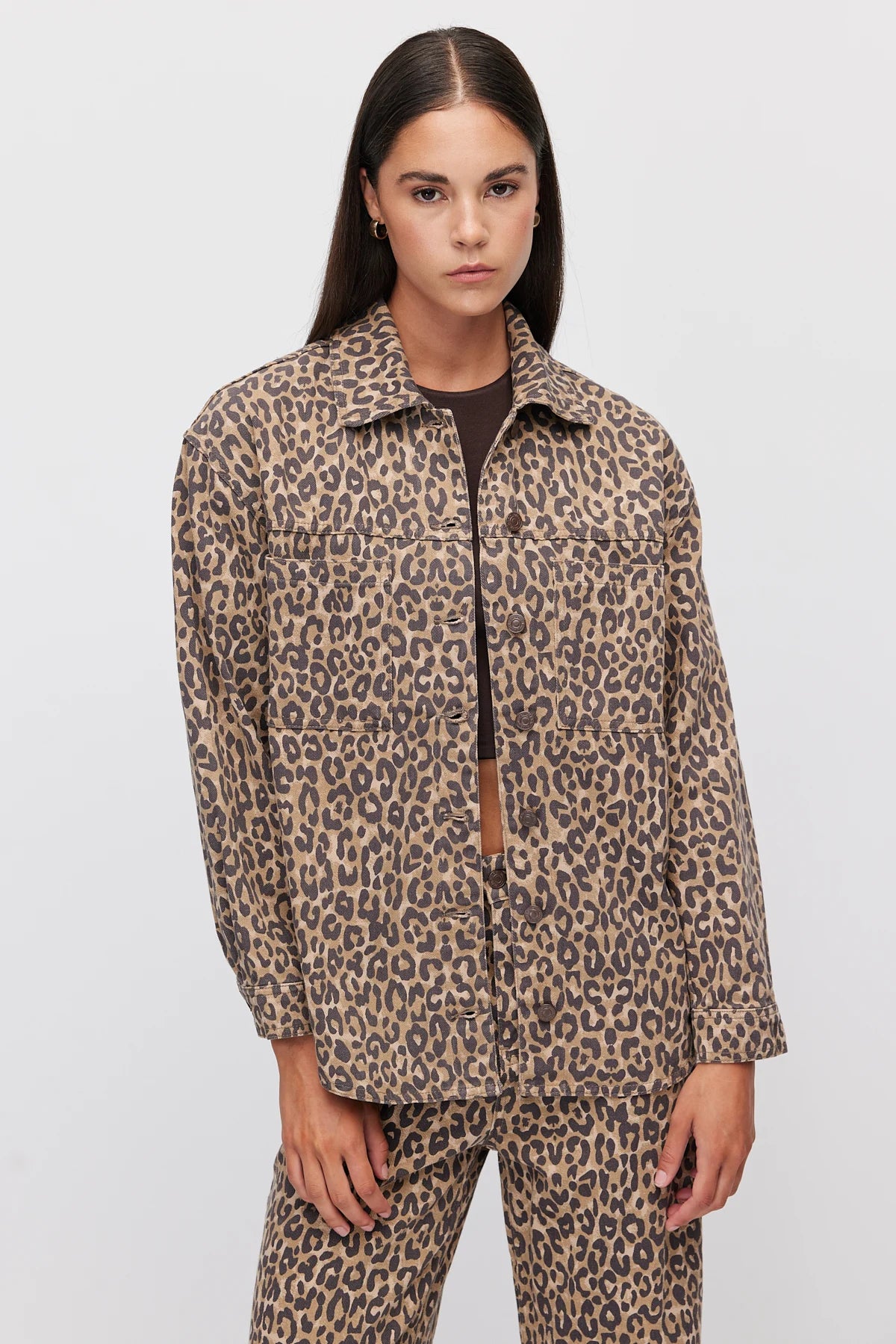 Women's Leopard Print Oversize Shirt