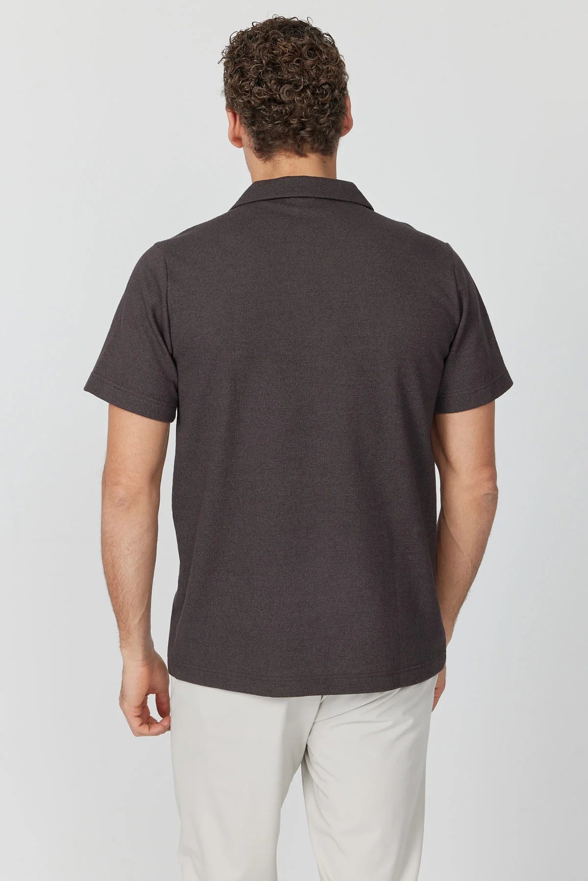 Men's Cuban Collar Short-Sleeve Shirt