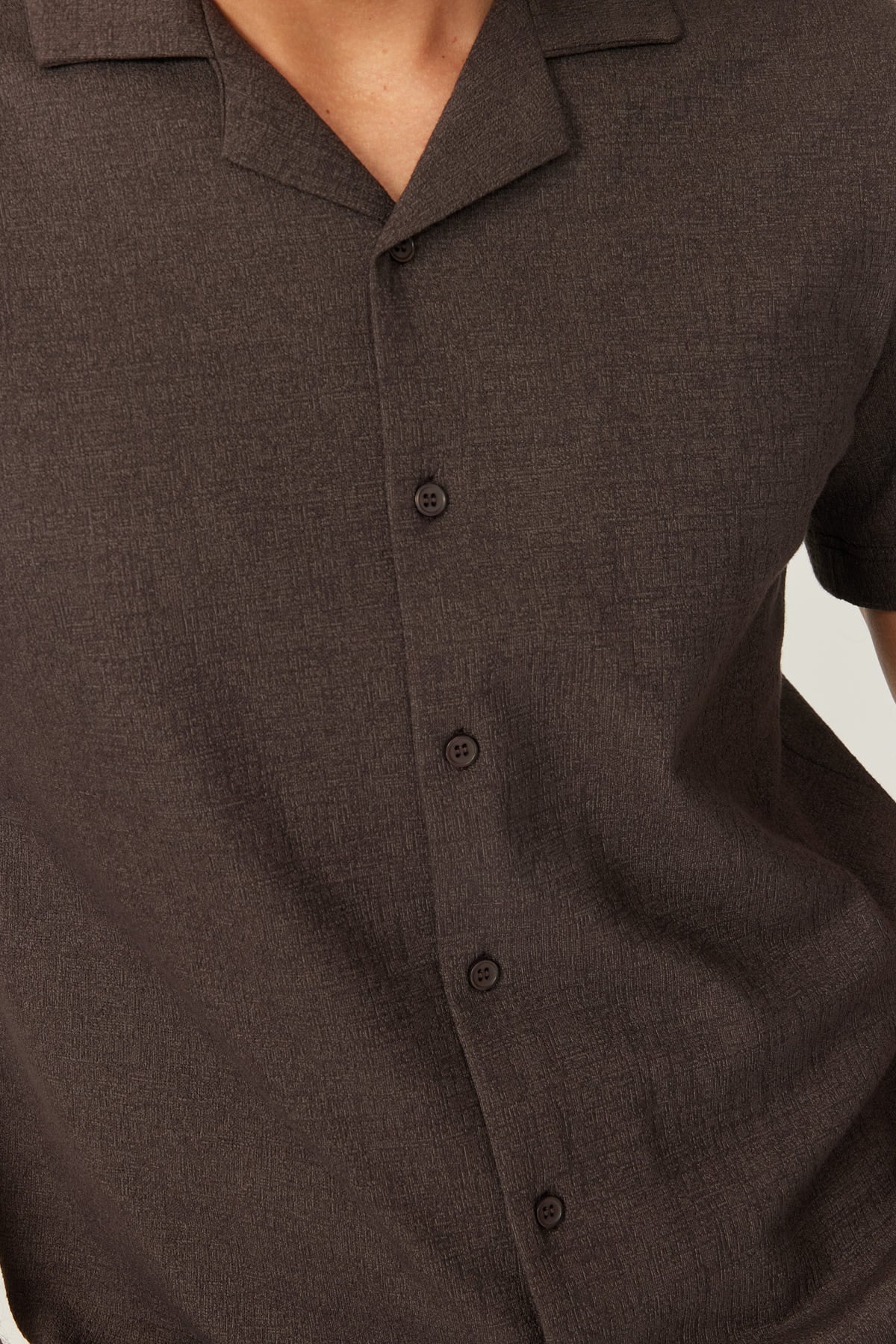Men's Cuban Collar Short-Sleeve Shirt