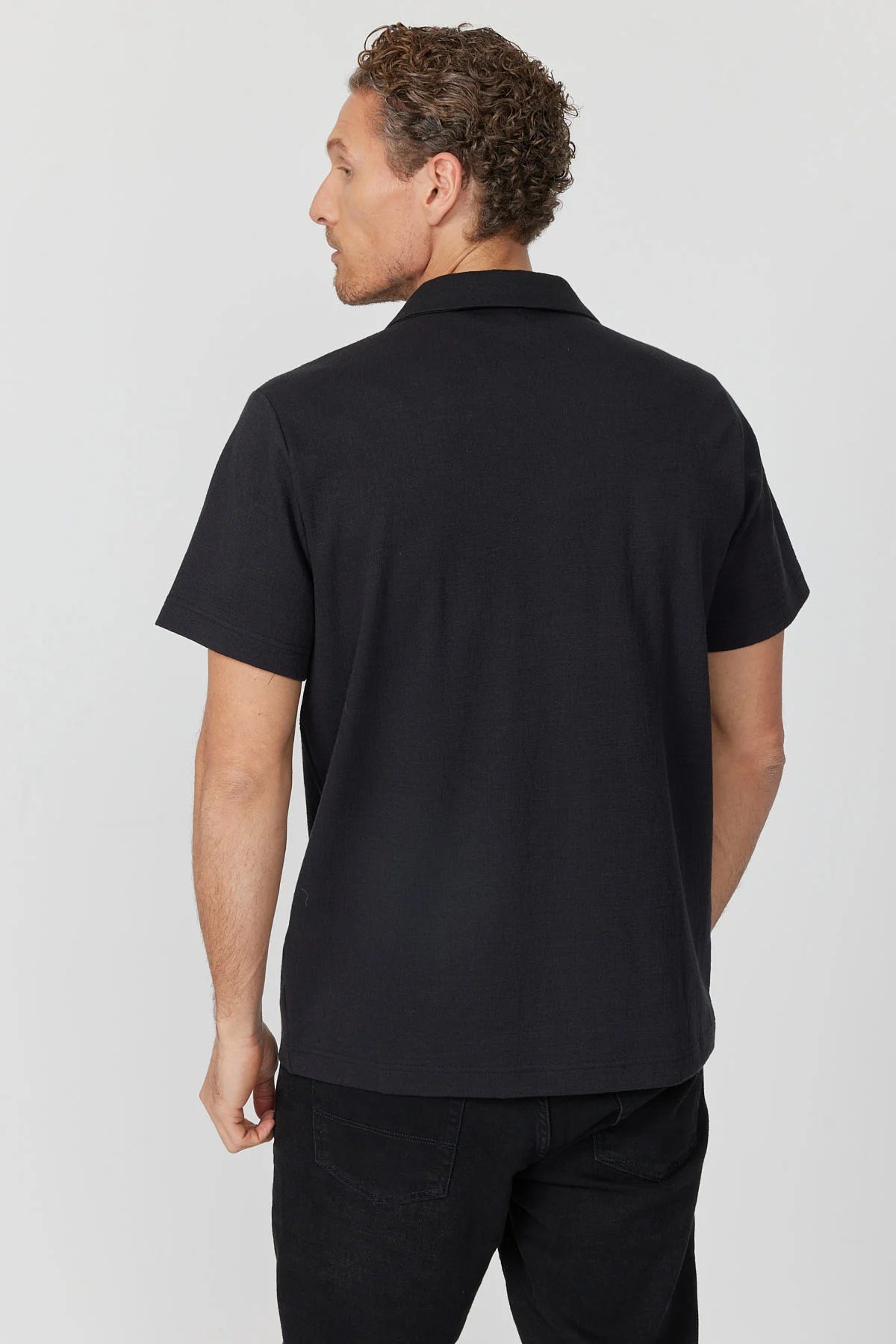 Men's Cuban Collar Short-Sleeve Shirt