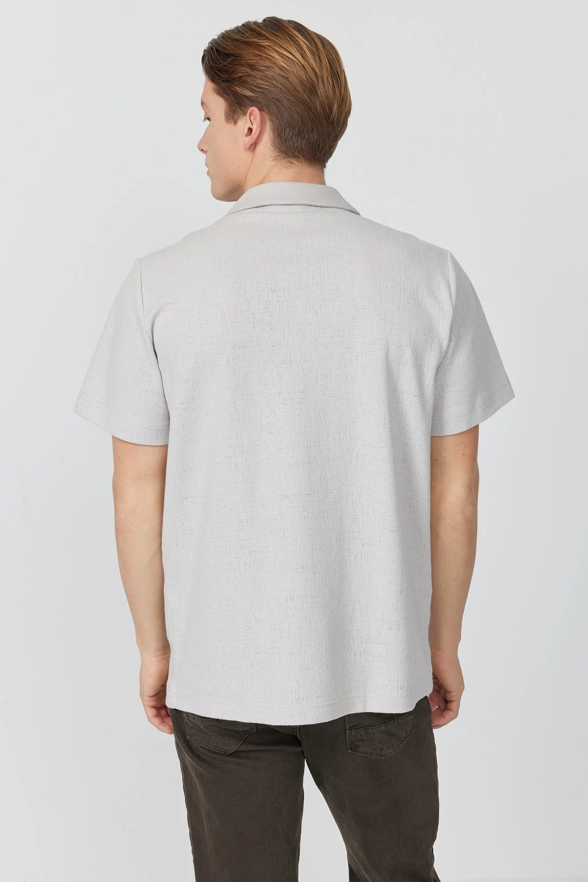 Men's Cuban Collar Short-Sleeve Shirt