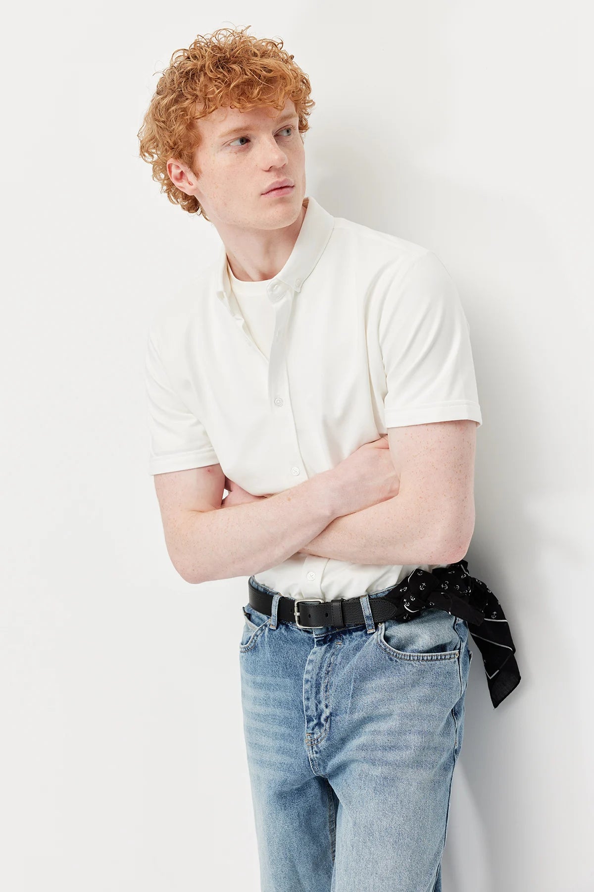 Men's Soft Textured Short-Sleeve Shirt