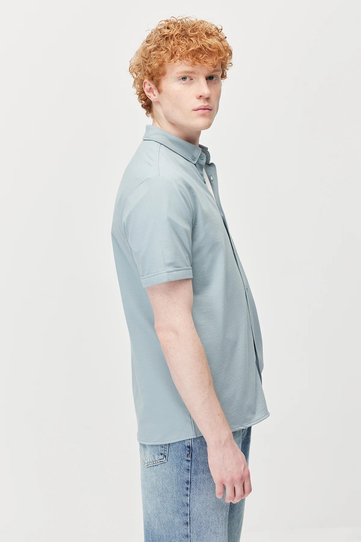 Men's Soft Textured Short-Sleeve Shirt