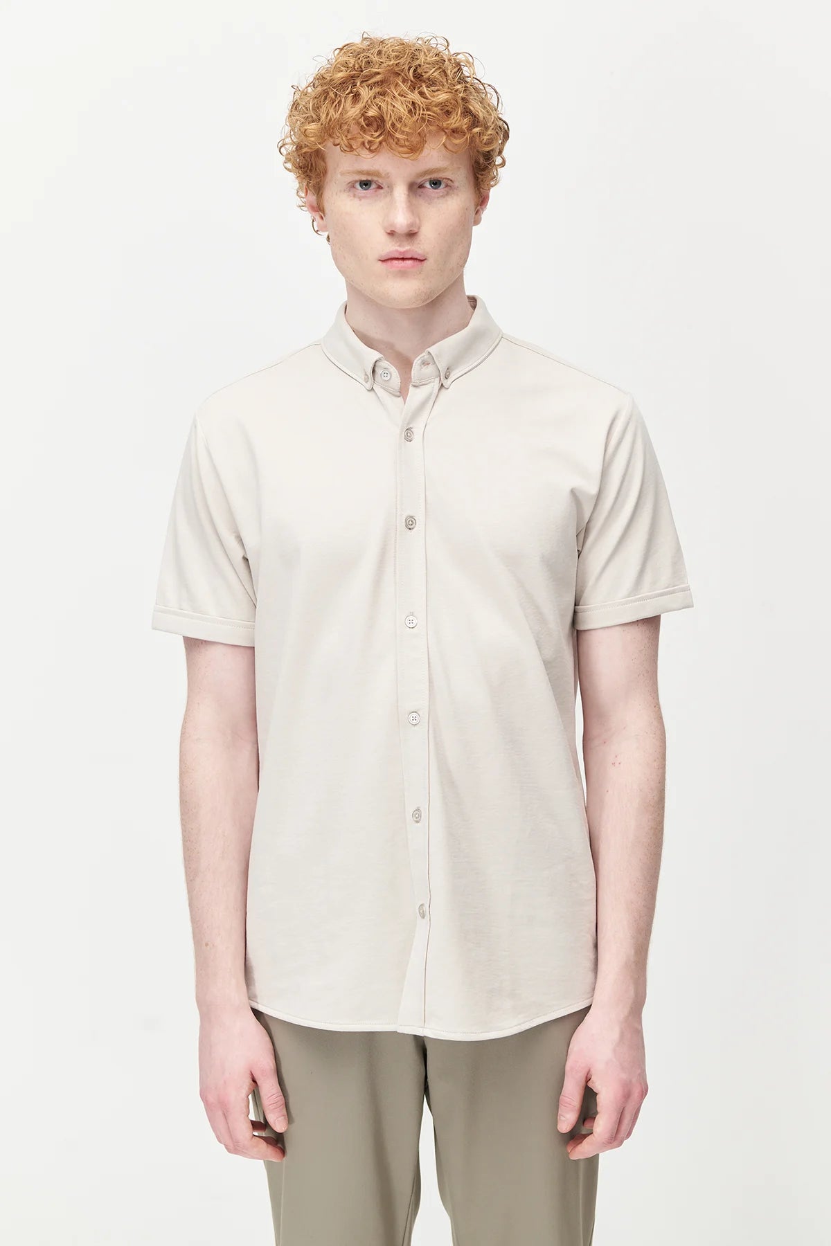 Men's Soft Textured Short-Sleeve Shirt