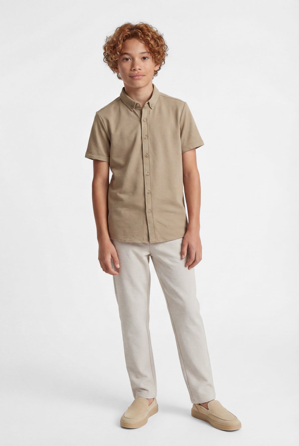 Boys' Short Sleeved Button Down Shirt