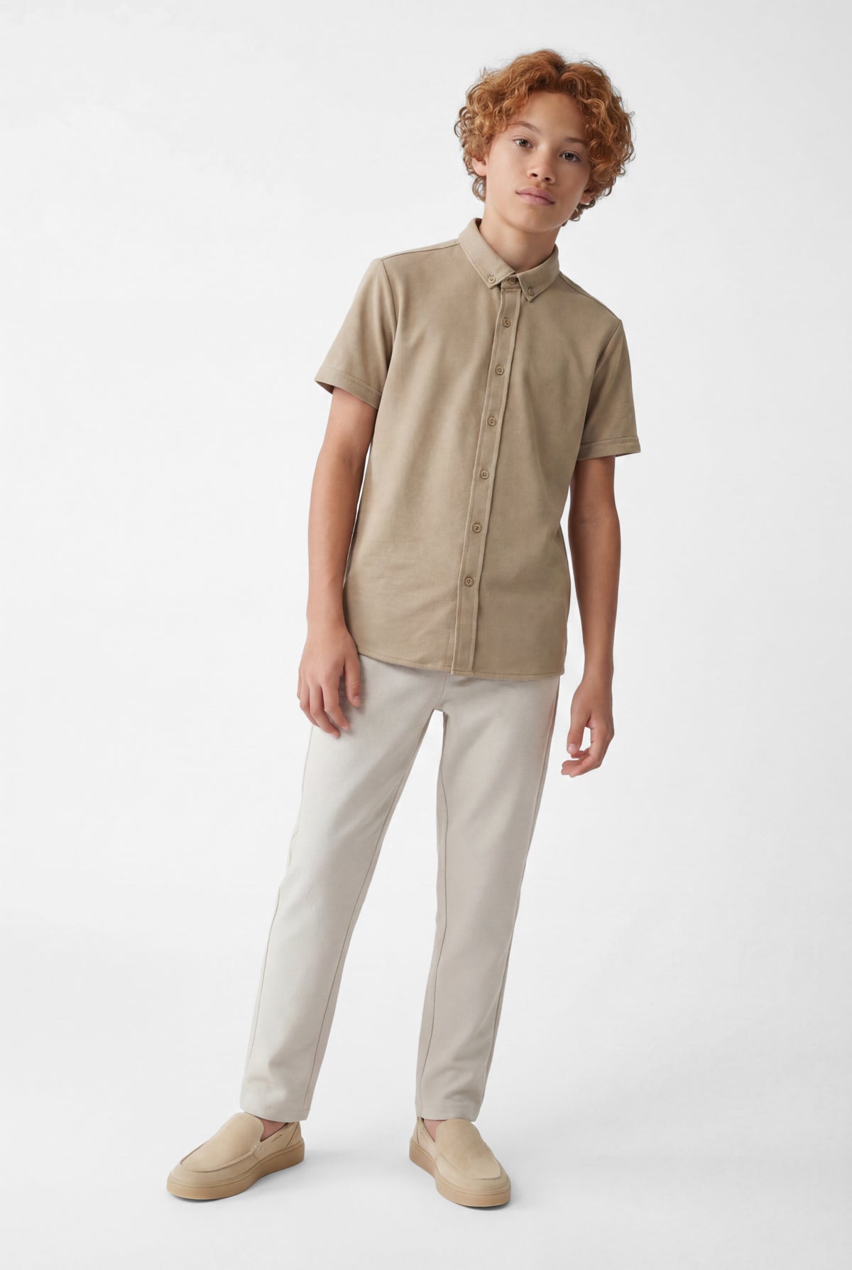 Boys' Short Sleeved Button Down Shirt