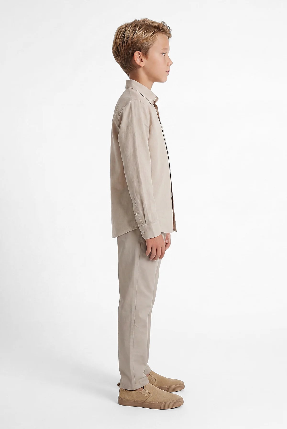 Boys' Linen Long-Sleeve Shirt