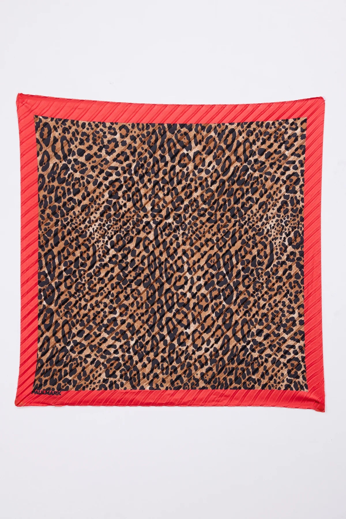 Women's Pleated Leopard Print Bandana