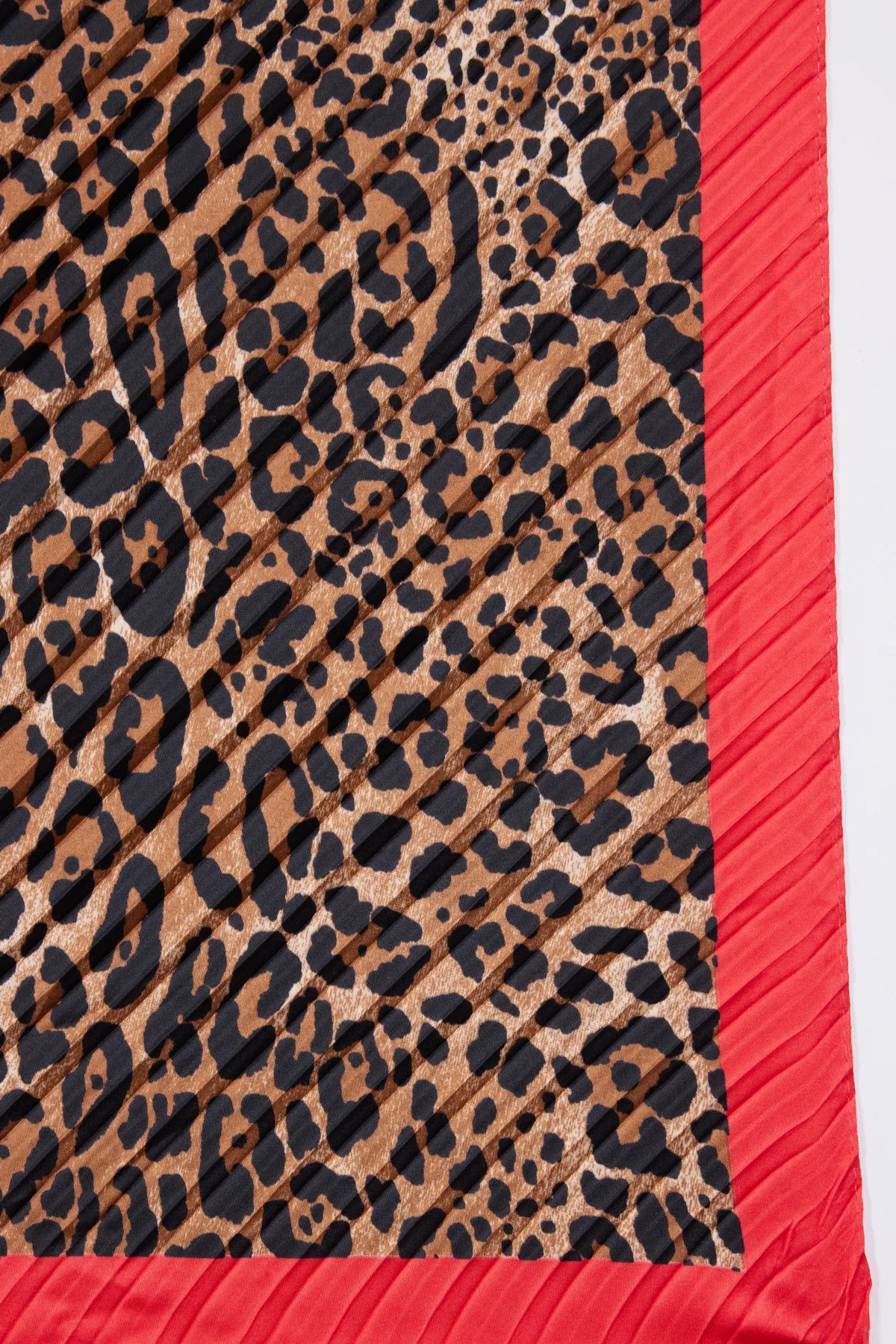Women's Pleated Leopard Print Bandana