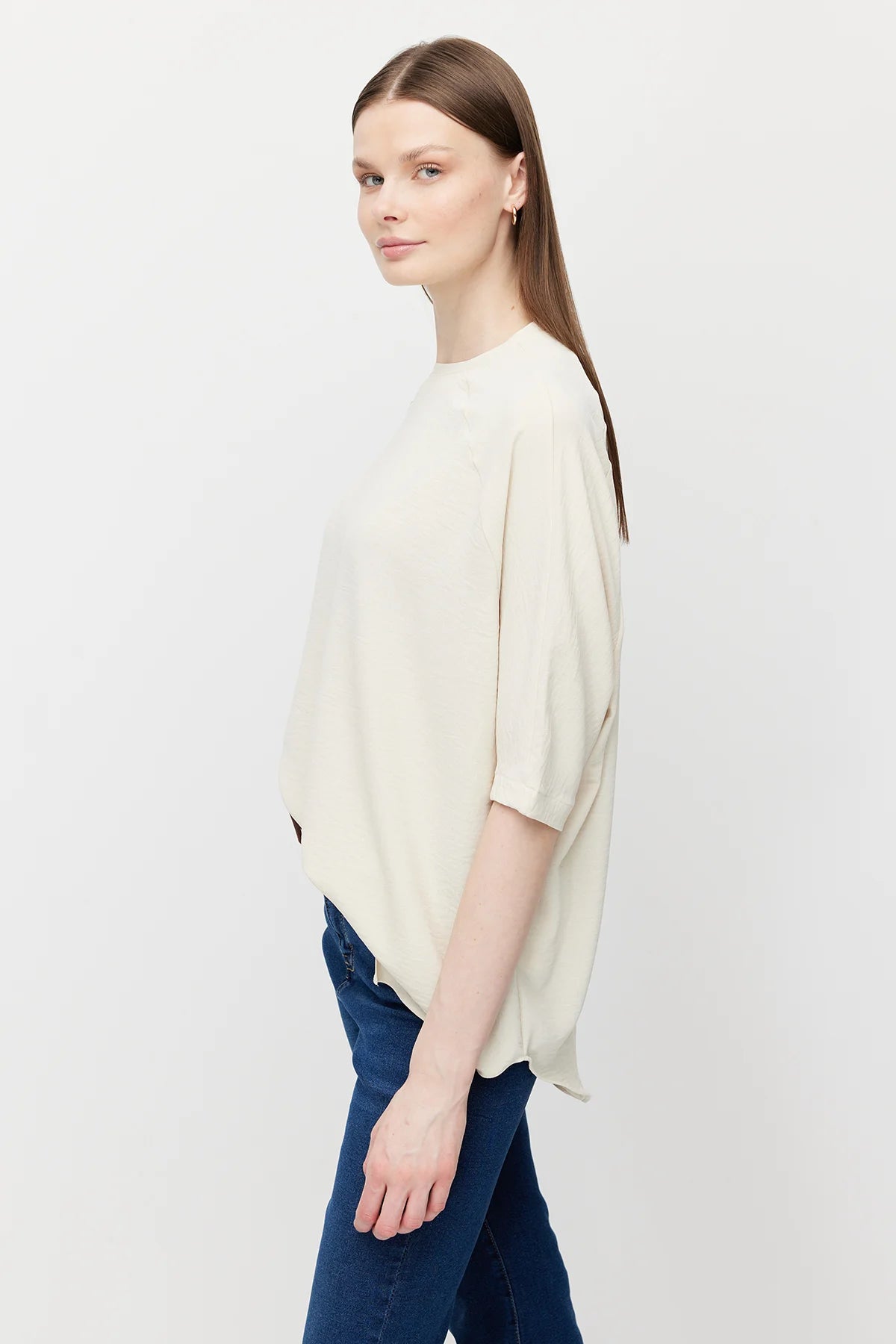 Women's Asymmetrical Cut Oversize Blouse