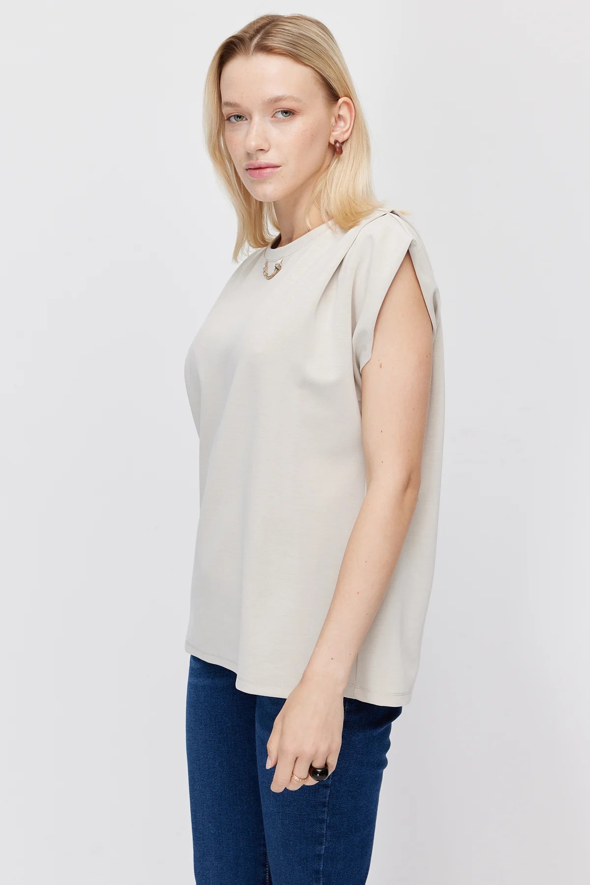 Women's Double-Sleeve T-Shirt with Chain Accessory