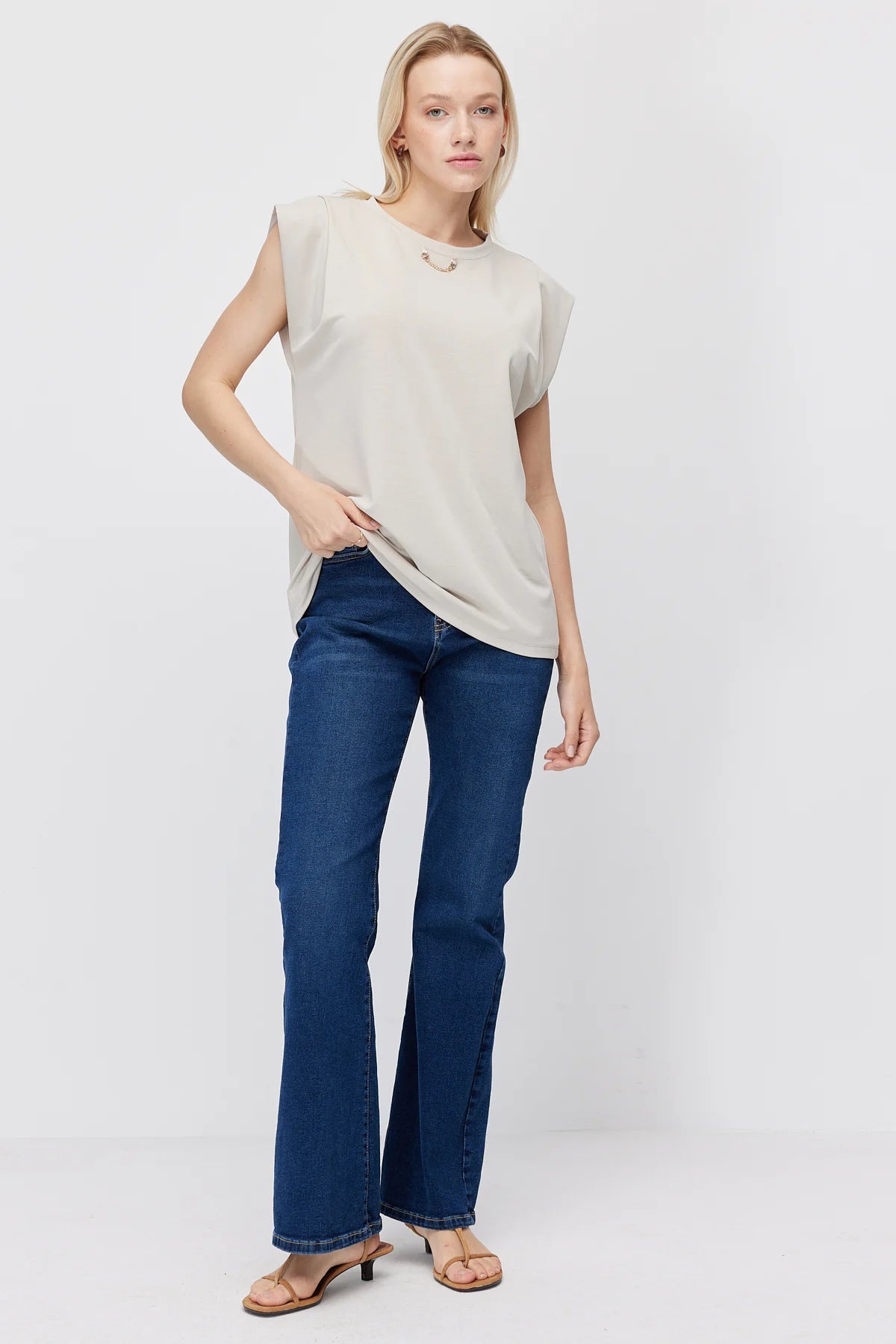 Women's Double-Sleeve T-Shirt with Chain Accessory