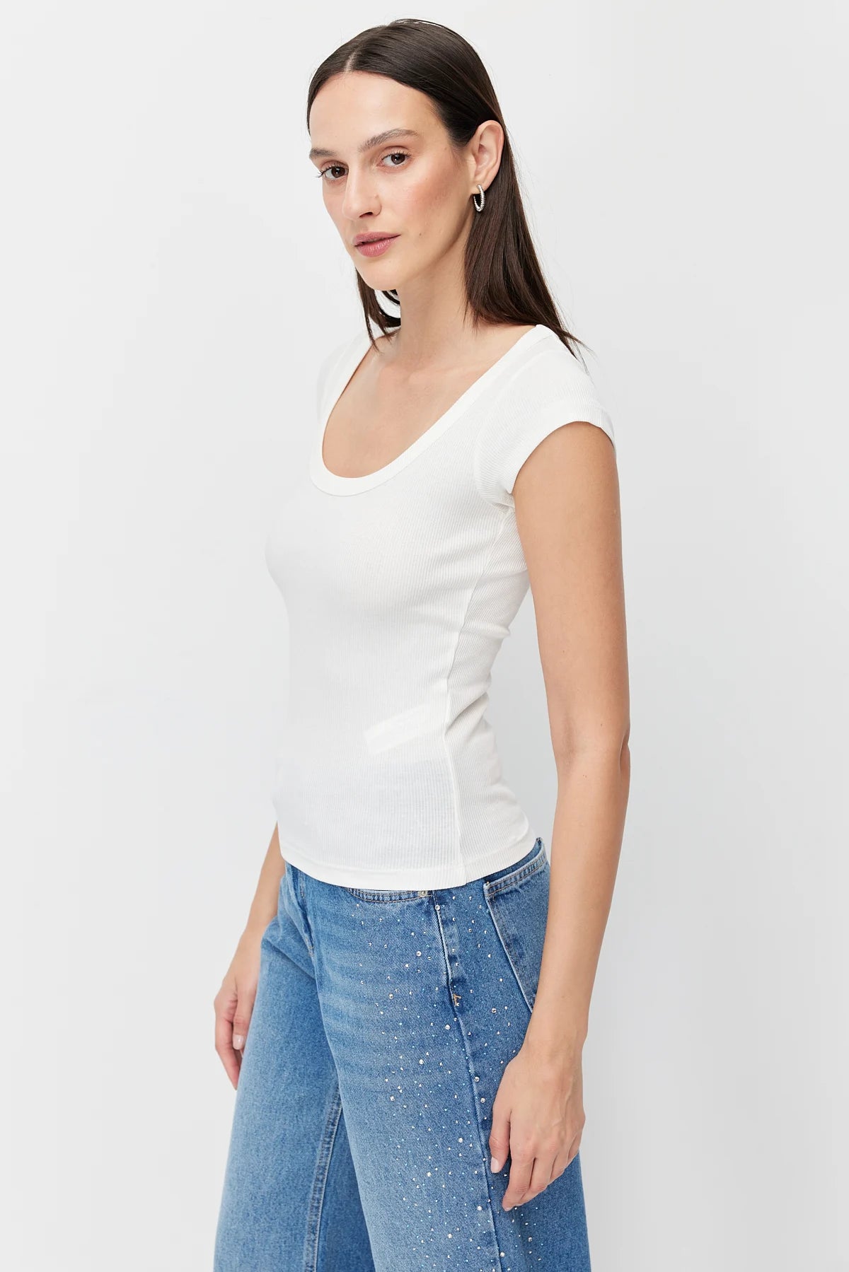 Women's Deep Round Neck Bodysuit