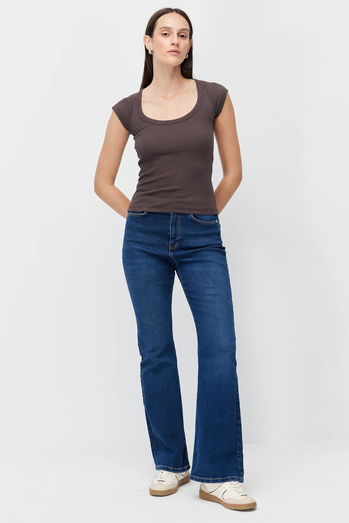 Women's Deep Round Neck Bodysuit