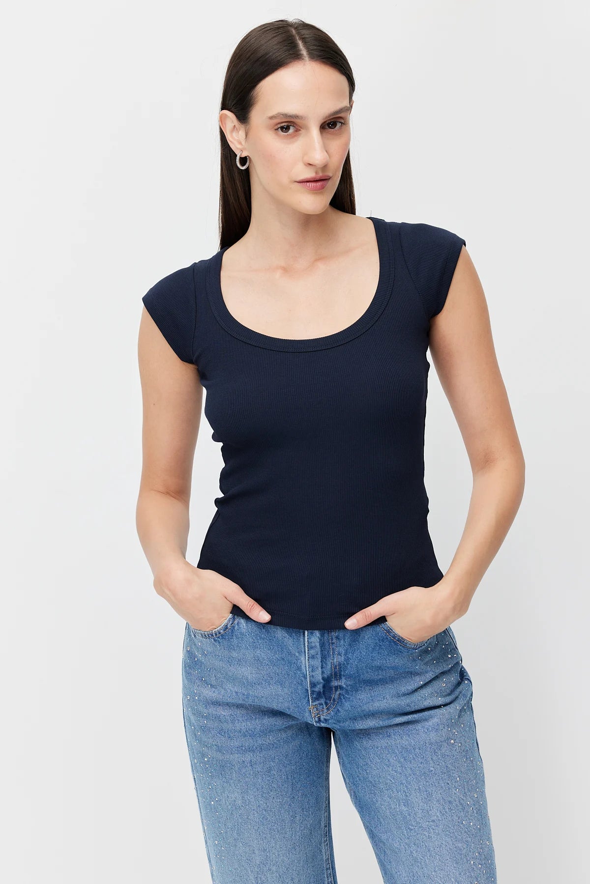Women's Deep Round Neck Bodysuit