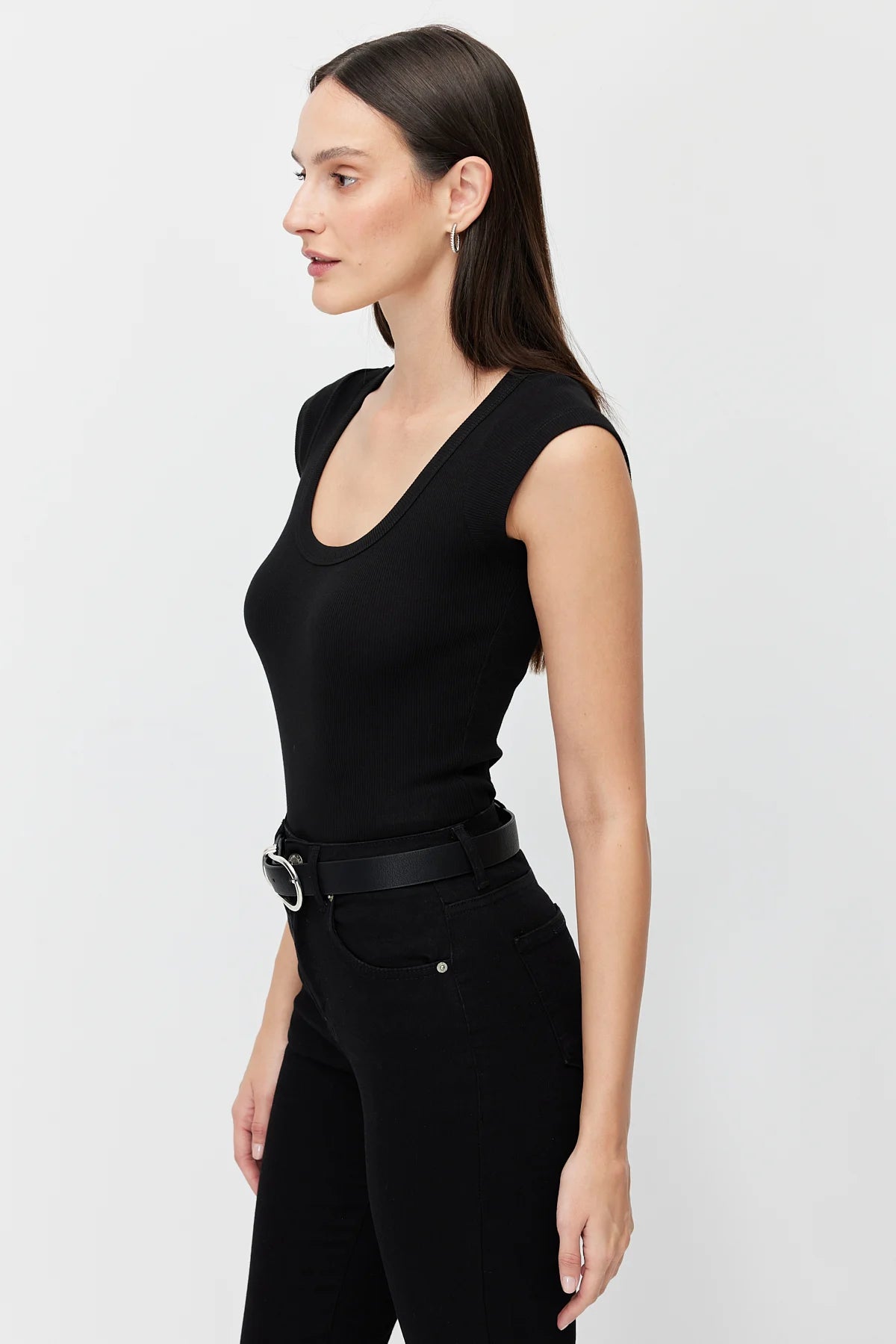 Women's Deep Round Neck Bodysuit