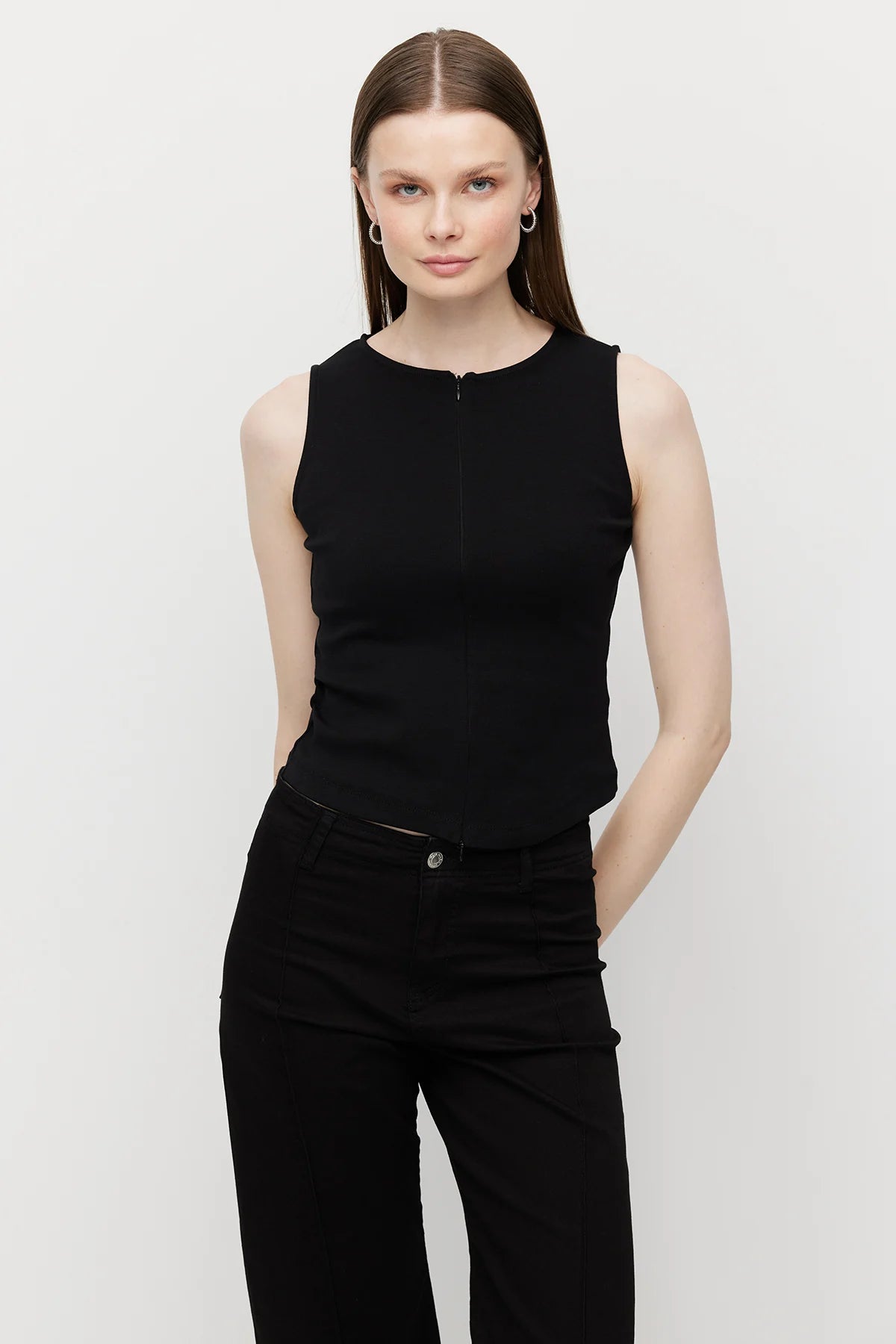 Women's Double-Zip Ribbed Bodysuit