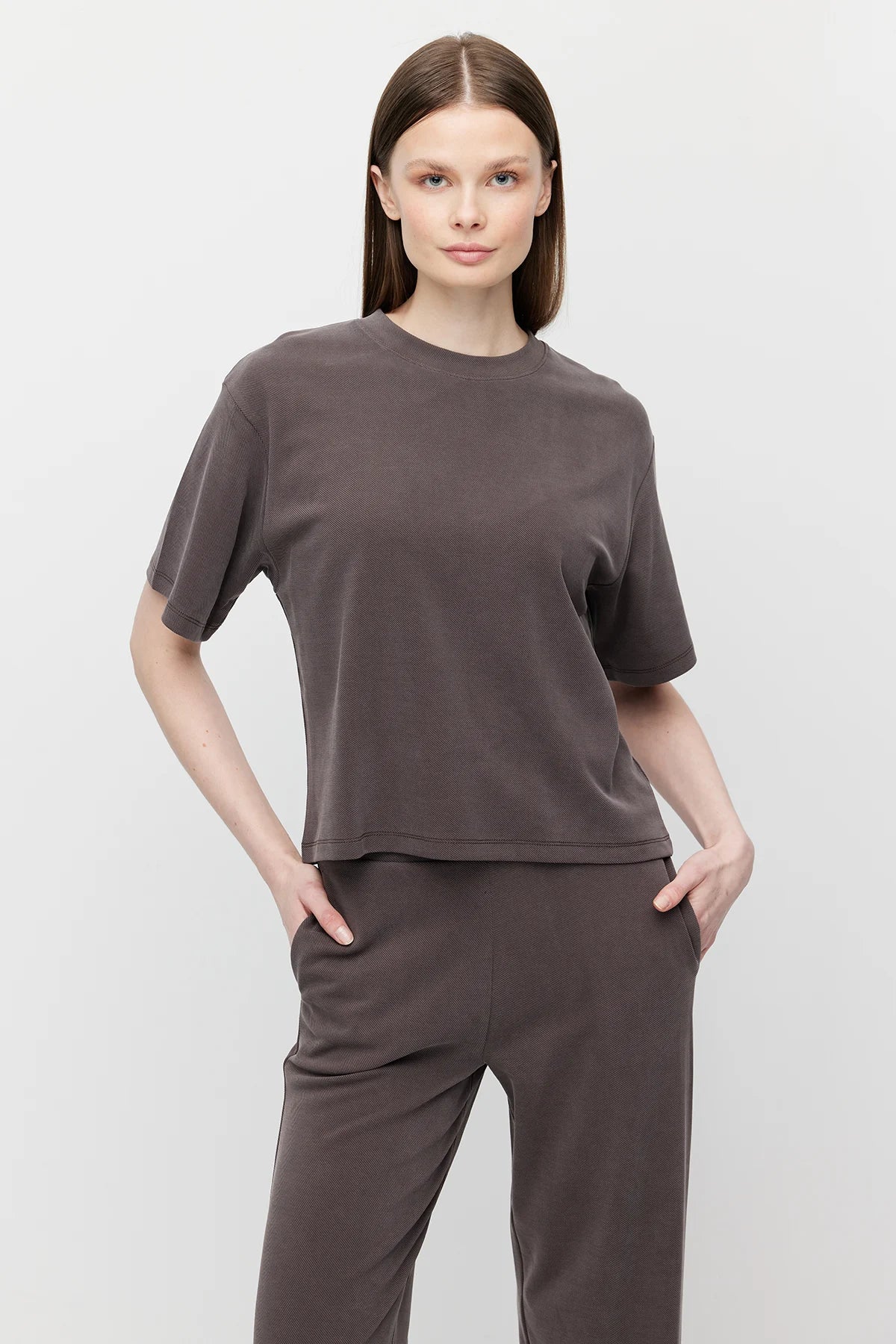 Kadın Yumuşak Dokulu Oversize T shırt