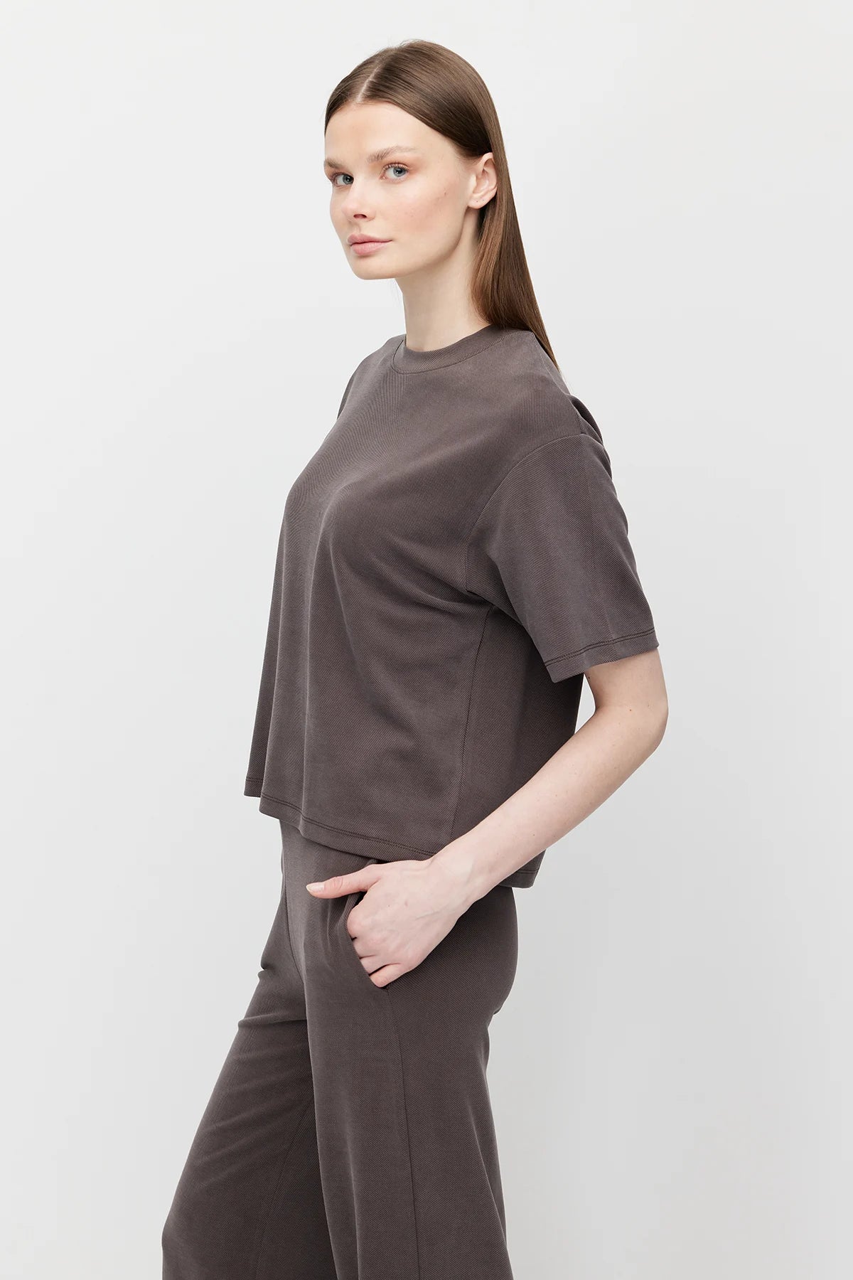 Kadın Yumuşak Dokulu Oversize T shırt