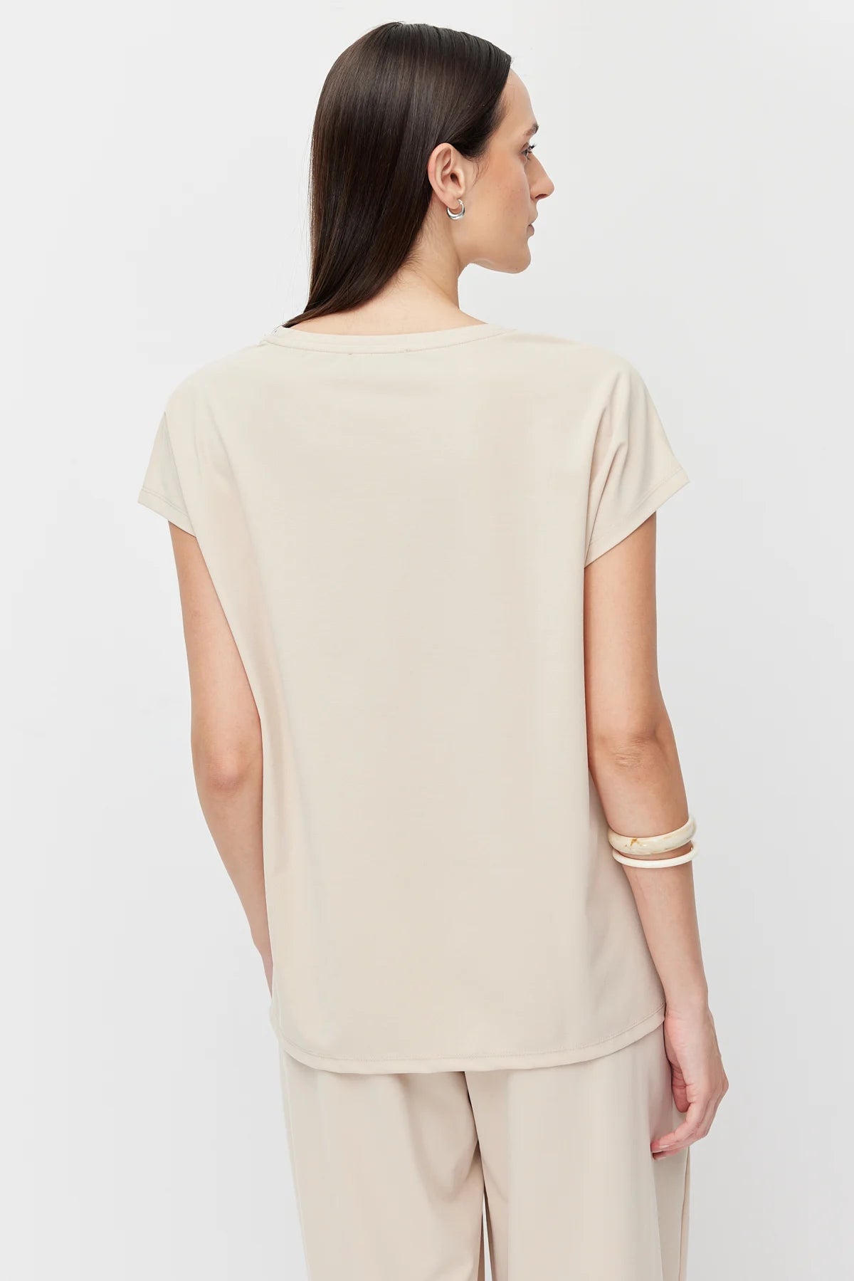 Women's Crew Neck Short-Sleeve Blouse
