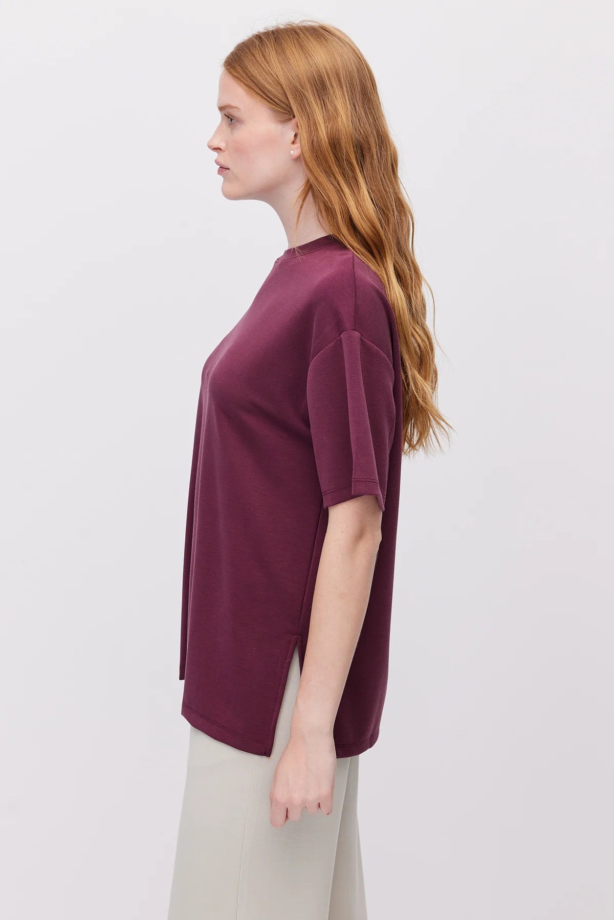 Women's Oversize T-Shirt with Side Slits