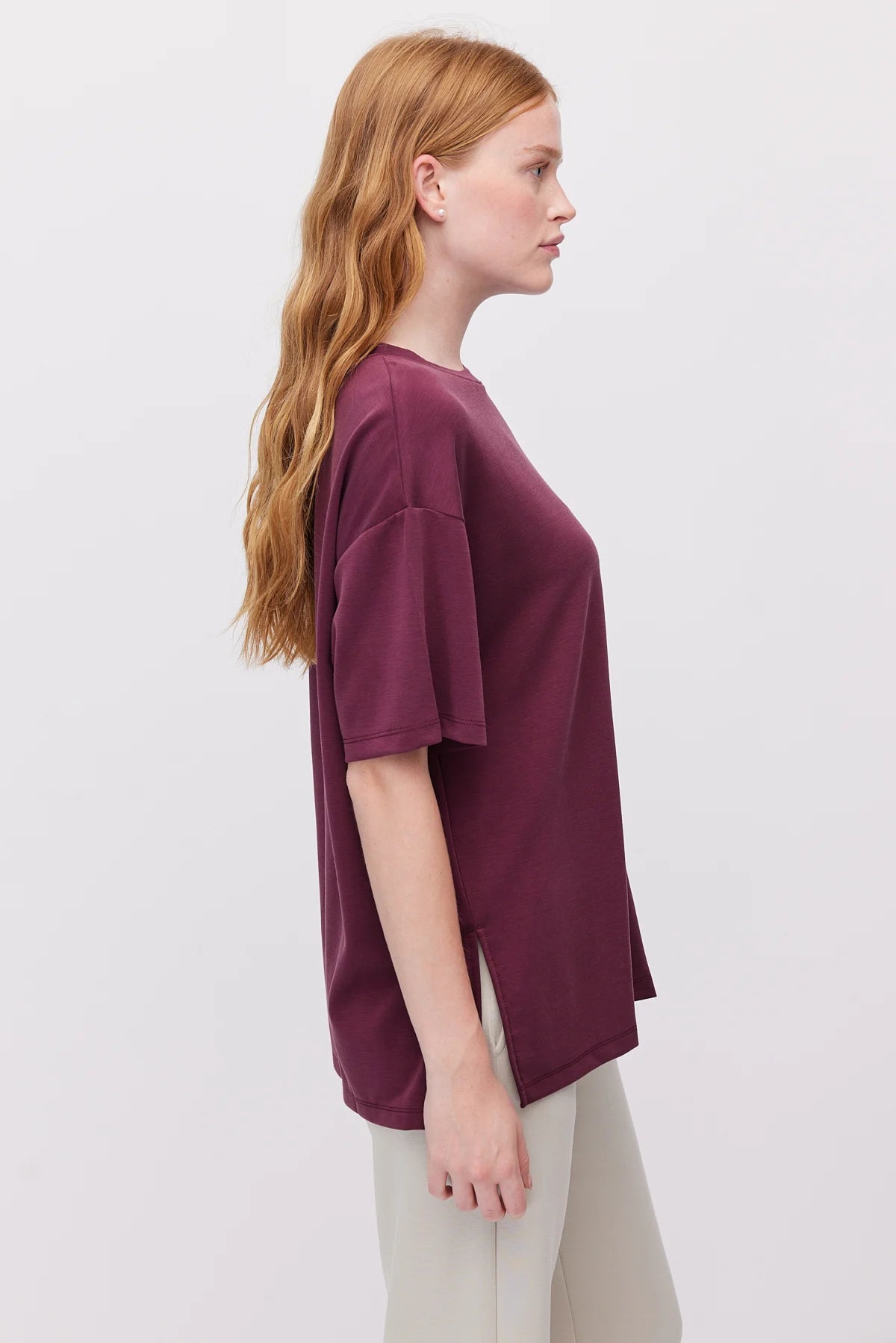 Women's Oversize T-Shirt with Side Slits