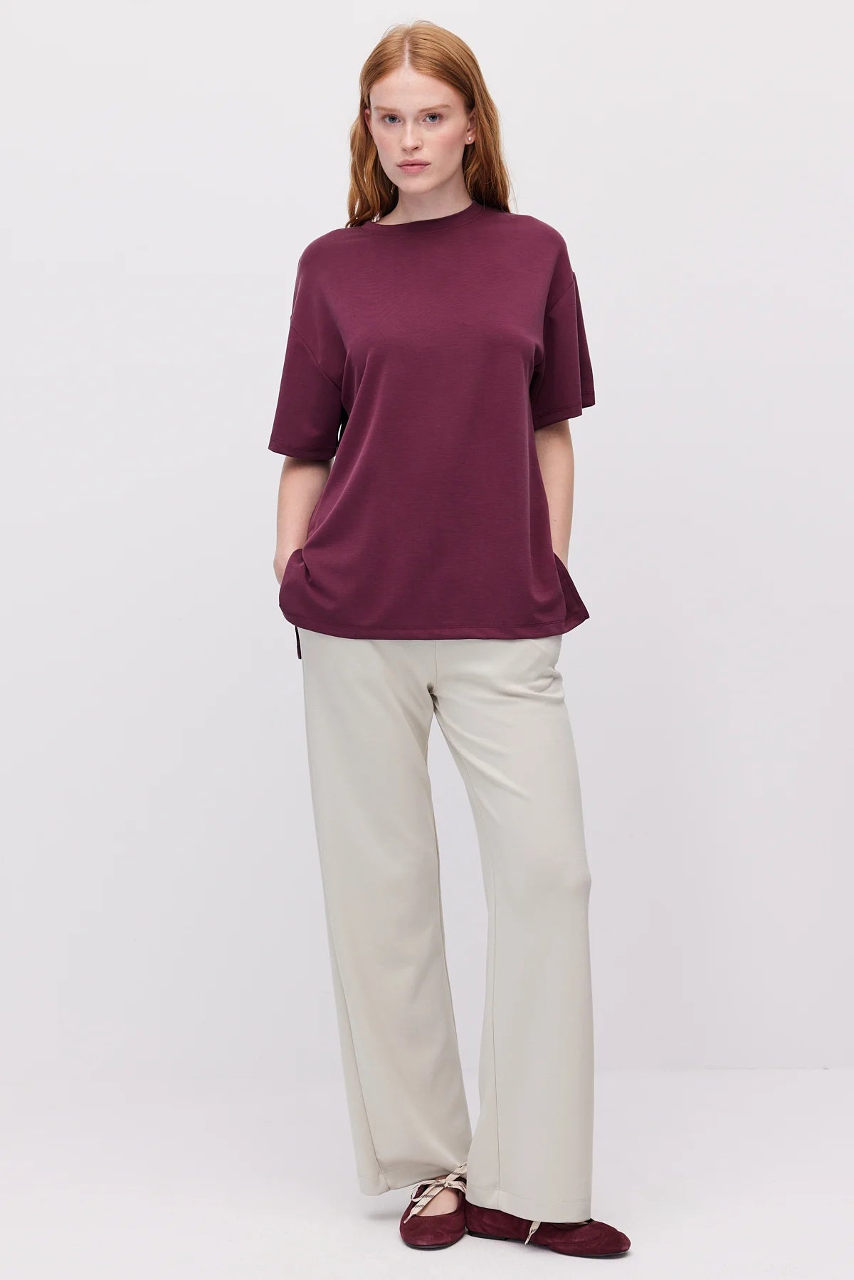 Women's Oversize T-Shirt with Side Slits