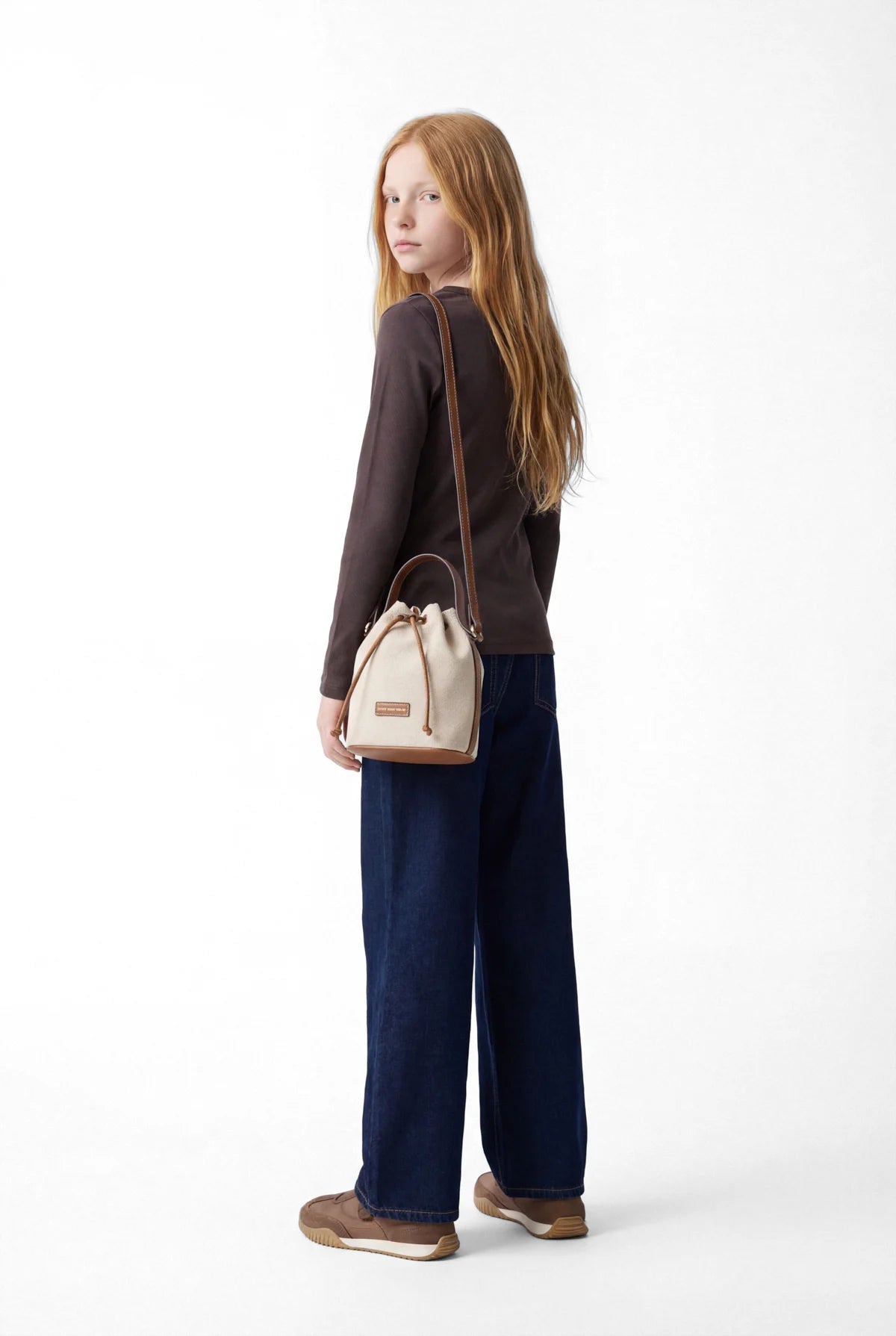 Girls' Ribbed Round Neck Blouse