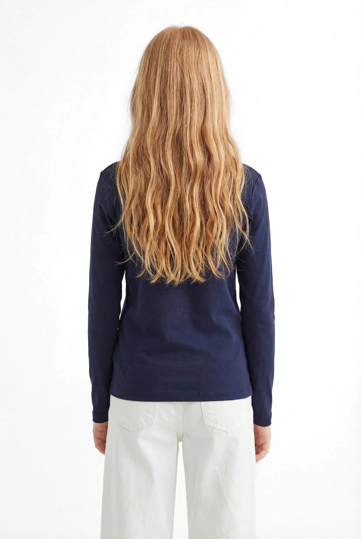 Girls' Ribbed Round Neck Blouse