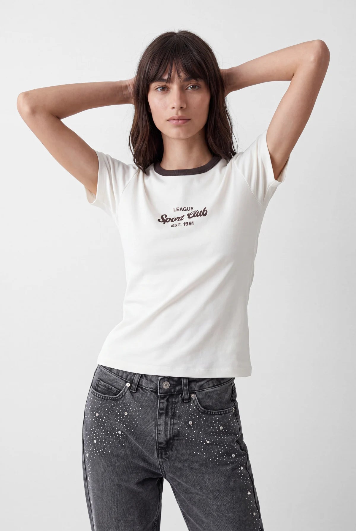 Women's Contrast Collar T-Shirt