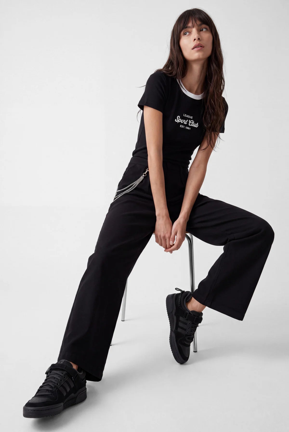 Women's Contrast Collar T-Shirt