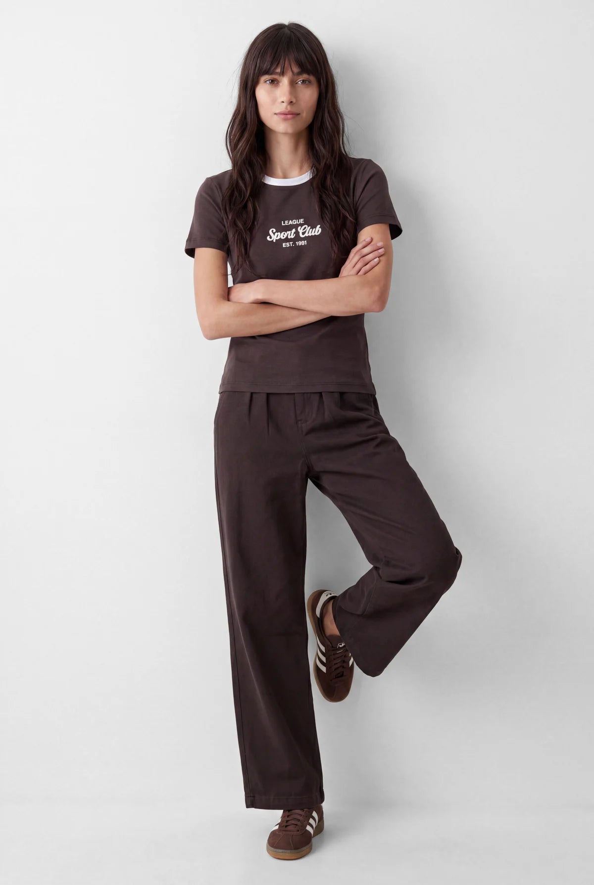 Women's Contrast Collar T-Shirt