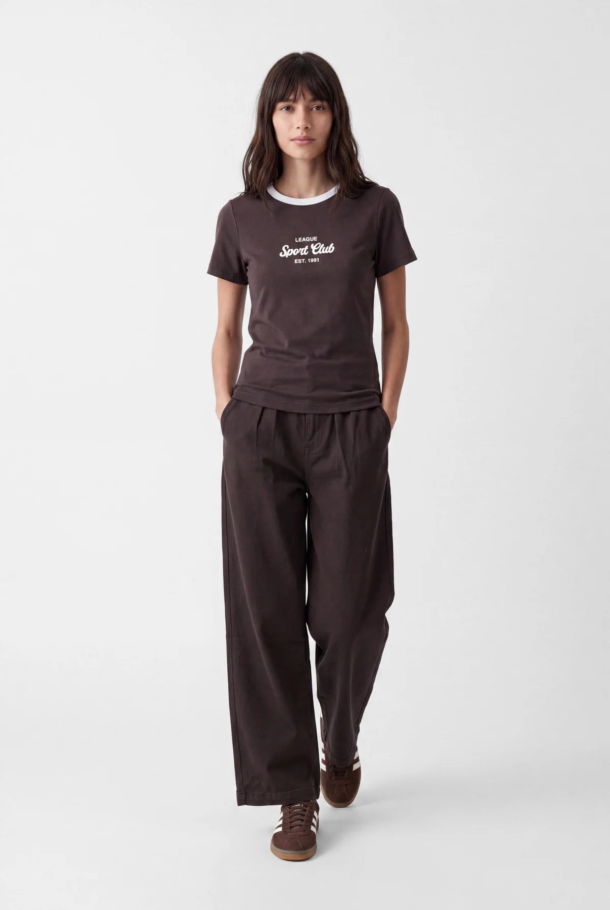 Women's Contrast Collar T-Shirt