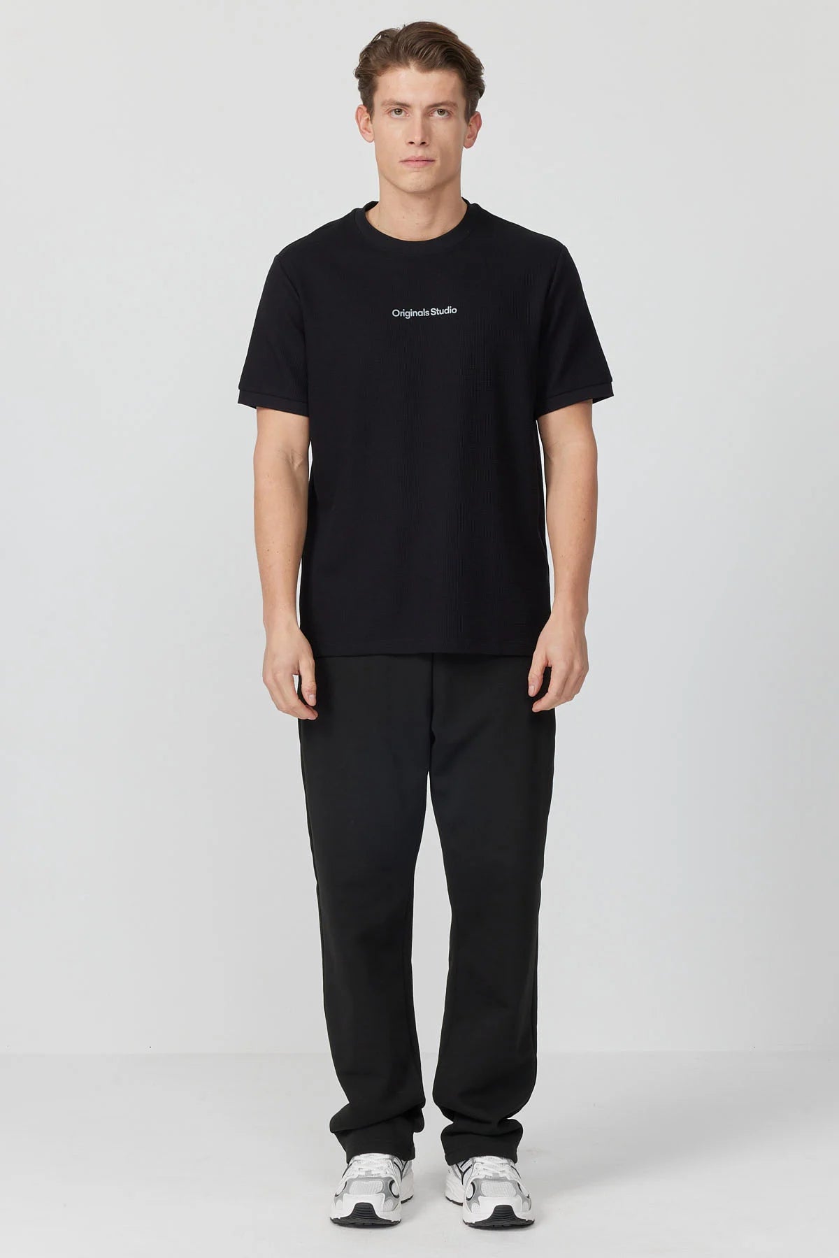 Men's Textured Text Detail T-shirt