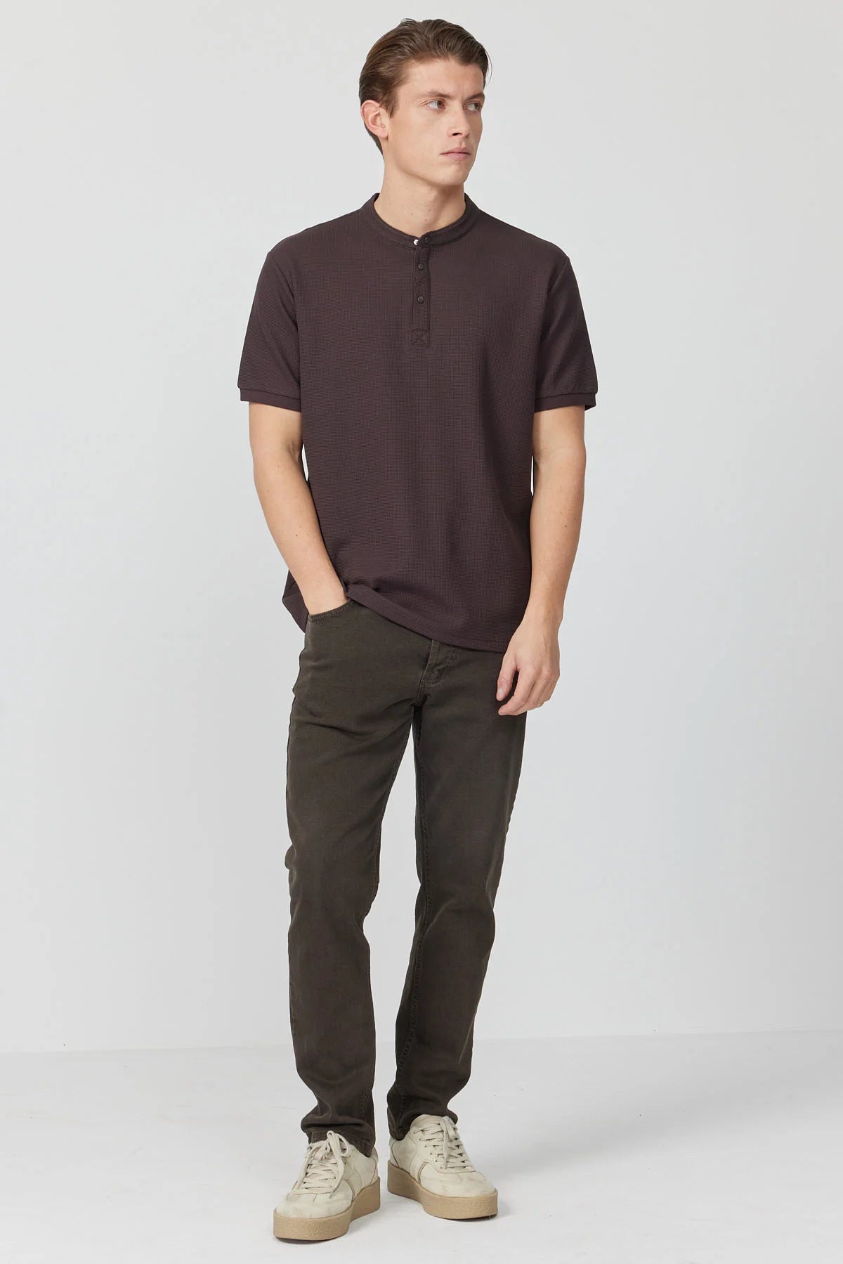 Men's Mandarin Collar T-shirt
