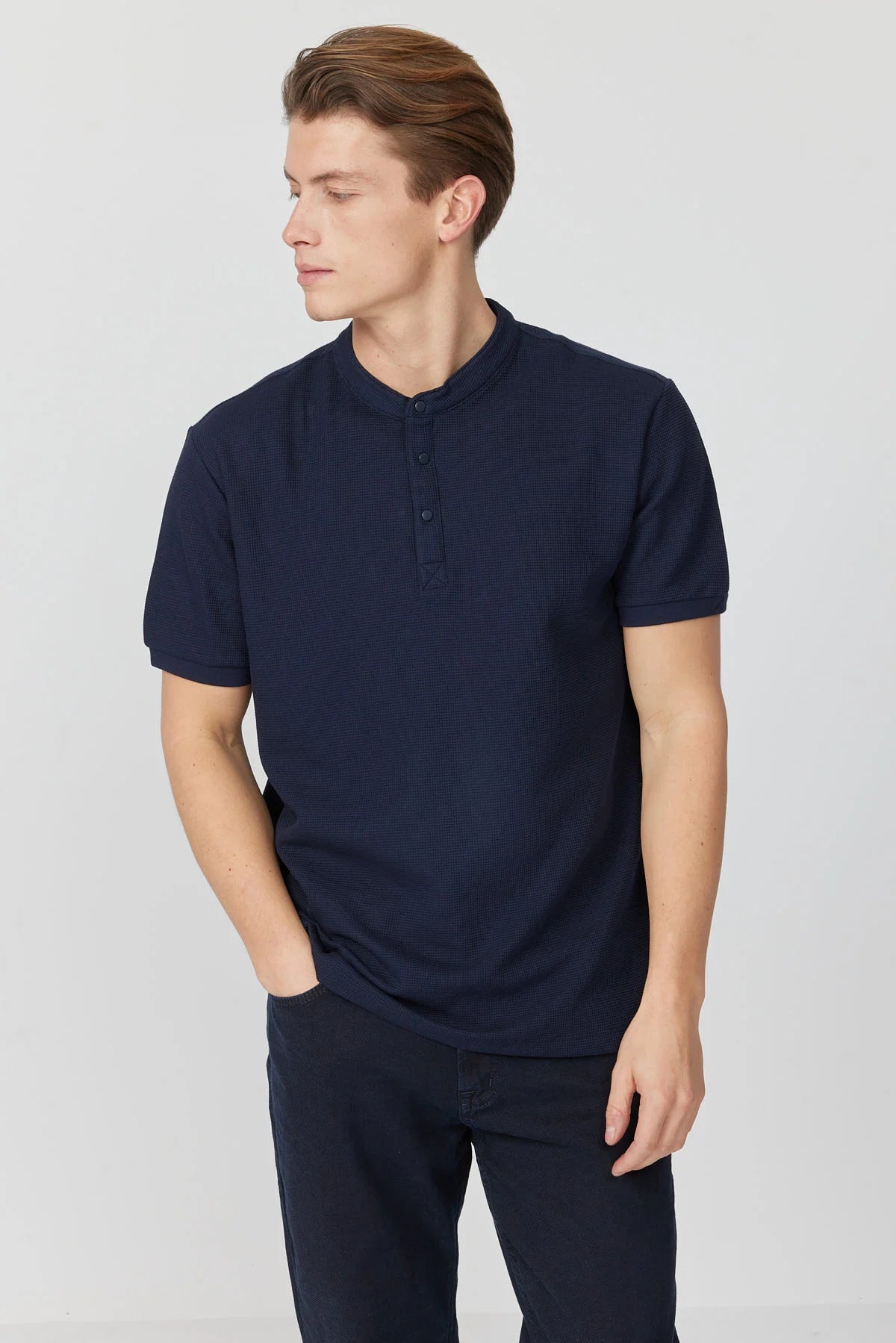 Men's Mandarin Collar T-shirt
