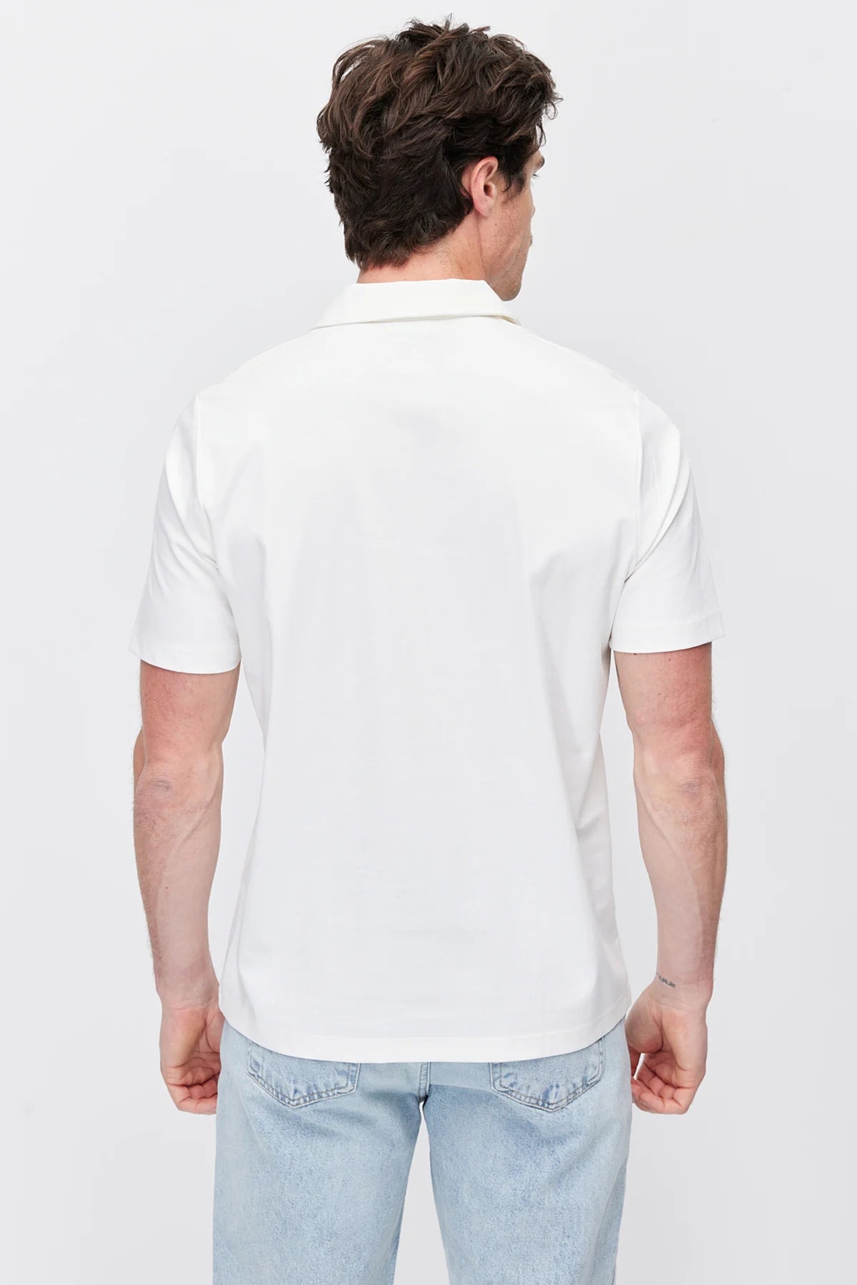 Men's Half-Zip Polo Collar T-shirt