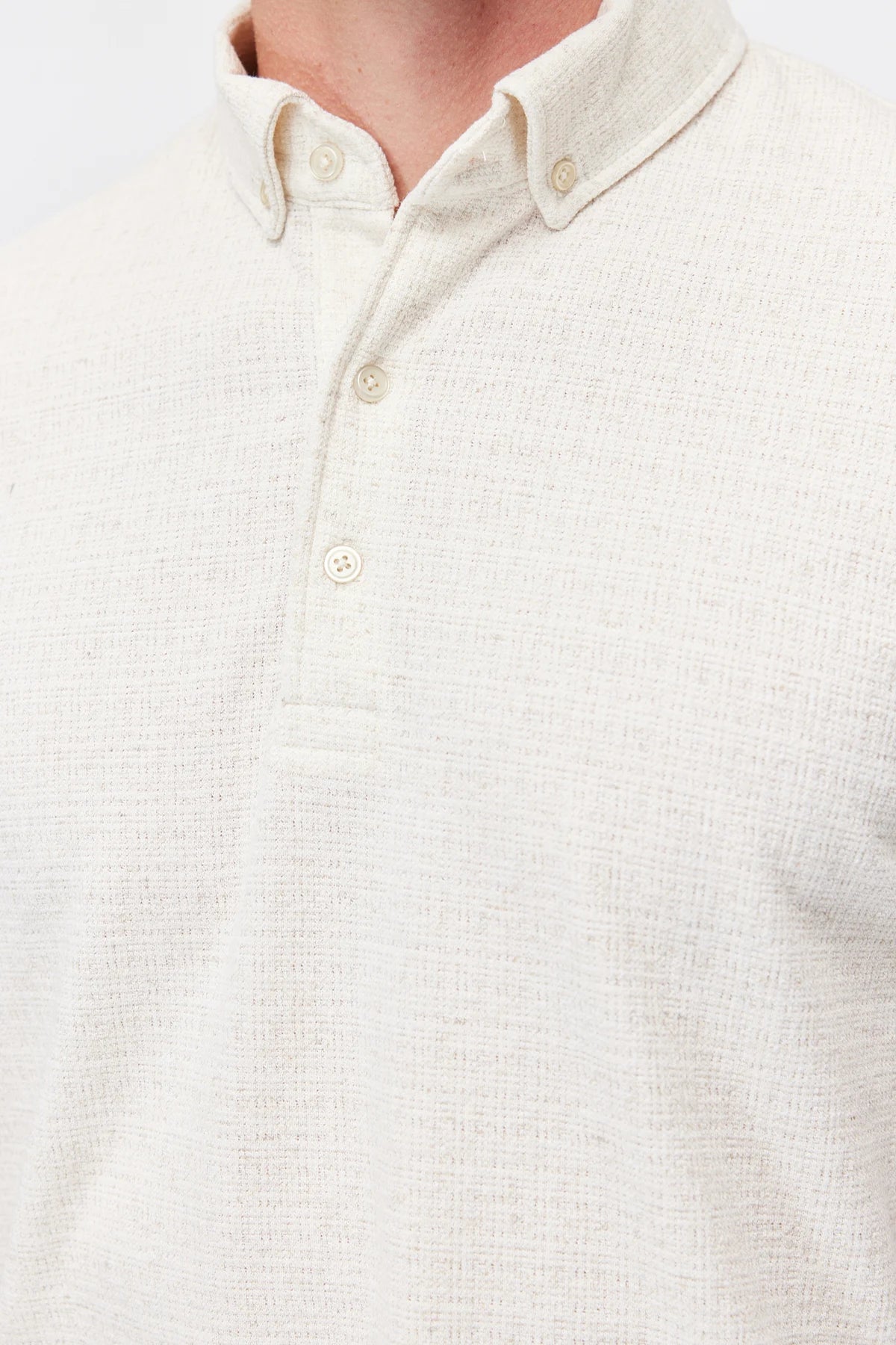 Men's Textured Polo Collar T-Shirt