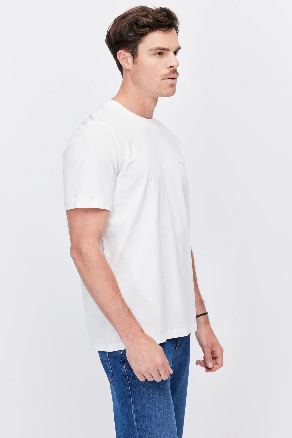 Men's Crew Neck T-shirt with Chest Print