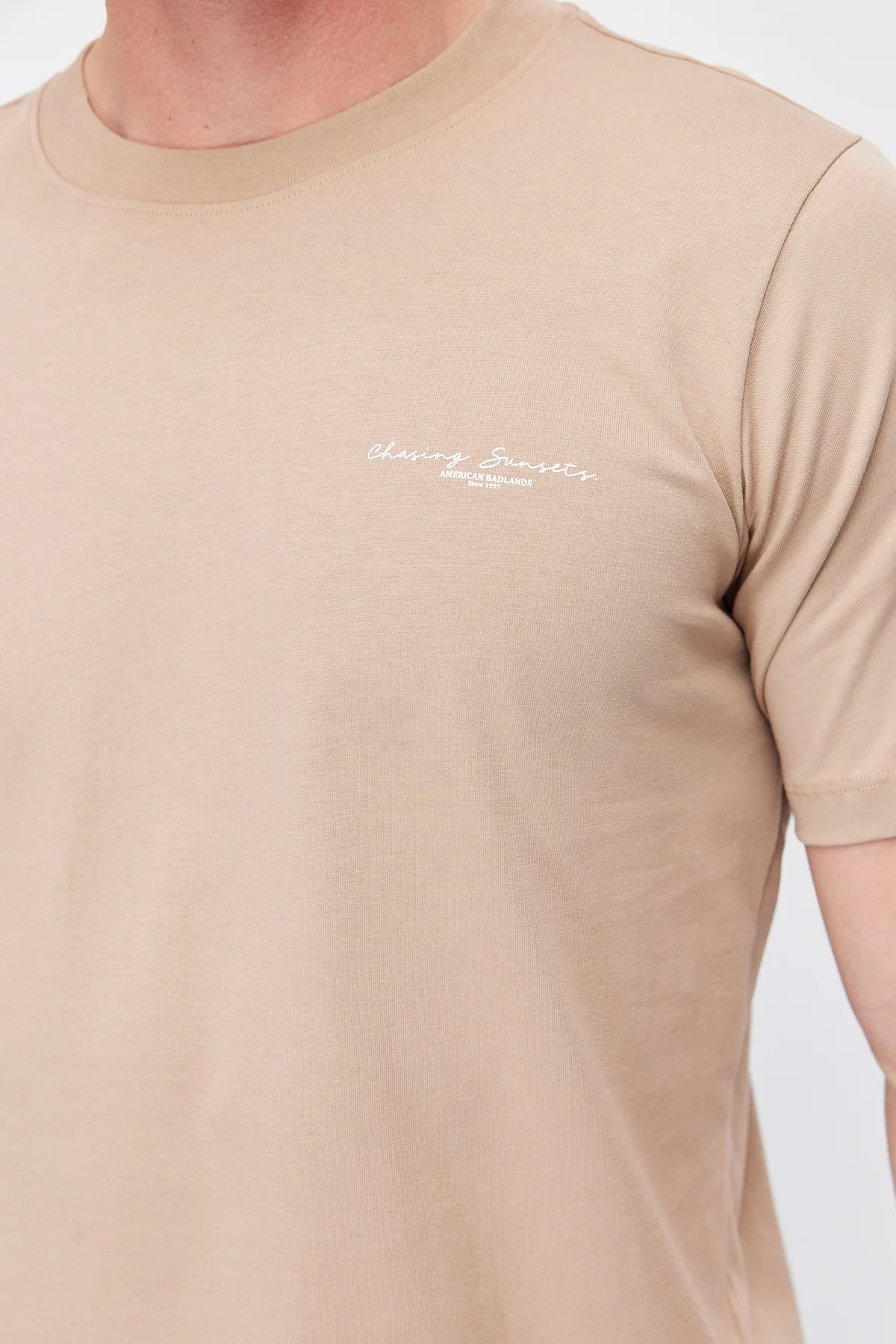 Men's Crew Neck T-shirt with Chest Print