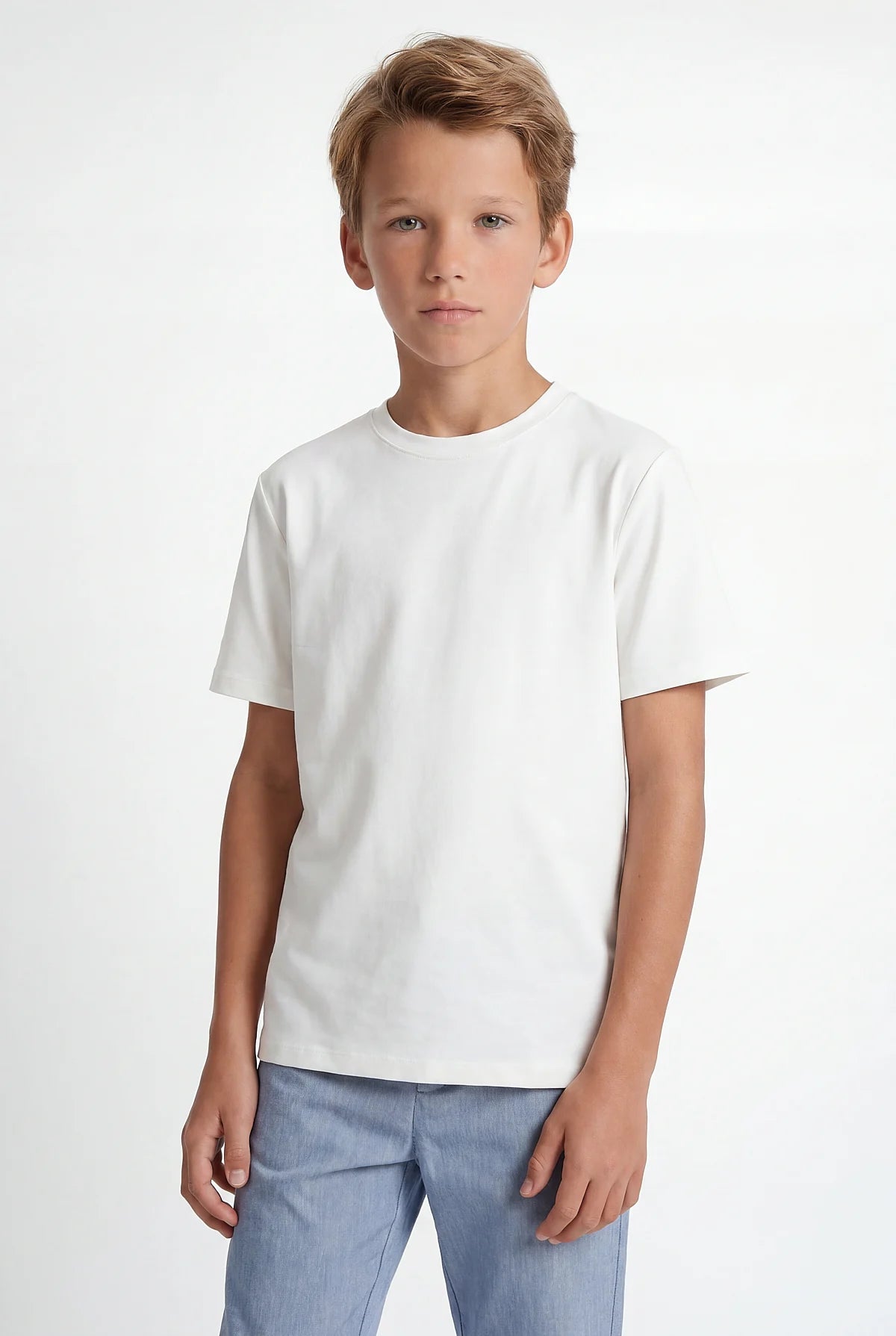 Boys' Crew Neck Basic T-shirt