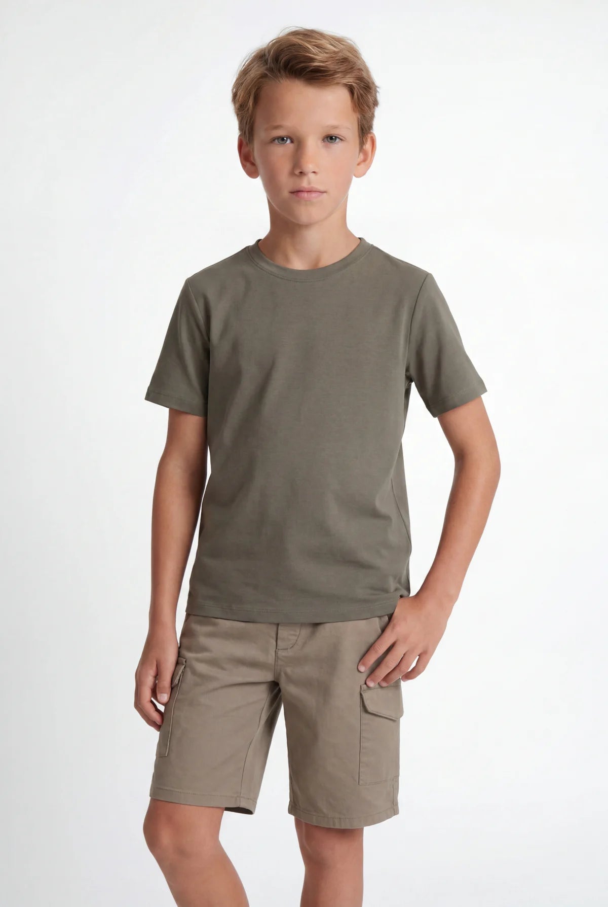 Boys' Crew Neck Basic T-shirt