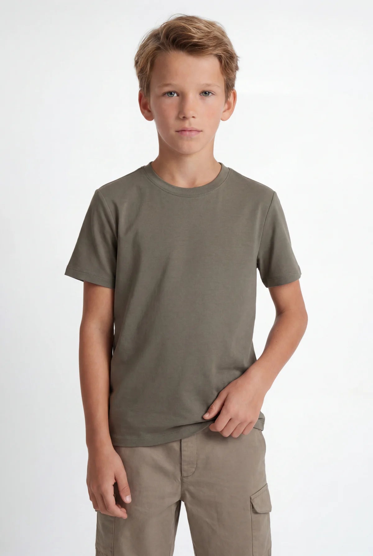 Boys' Crew Neck Basic T-shirt