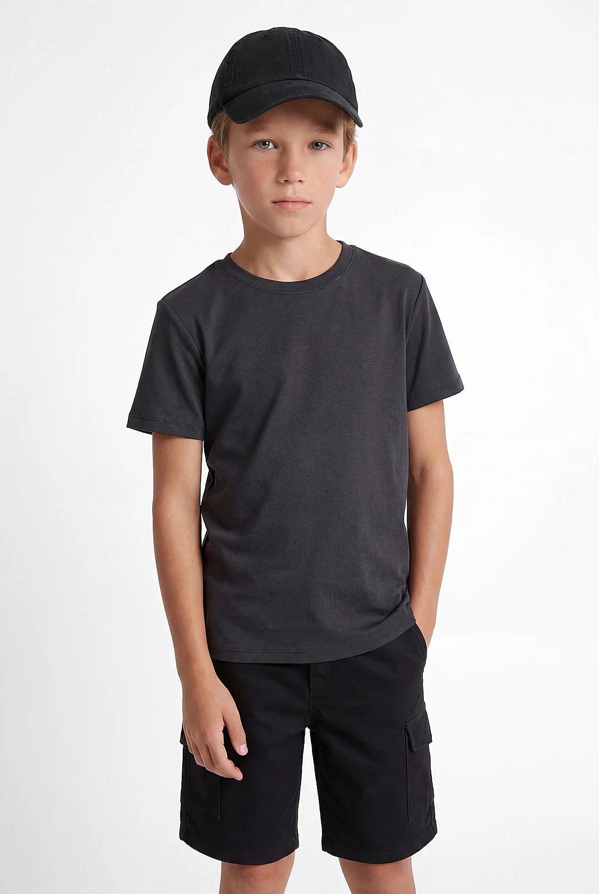 Boys' Crew Neck Basic T-shirt