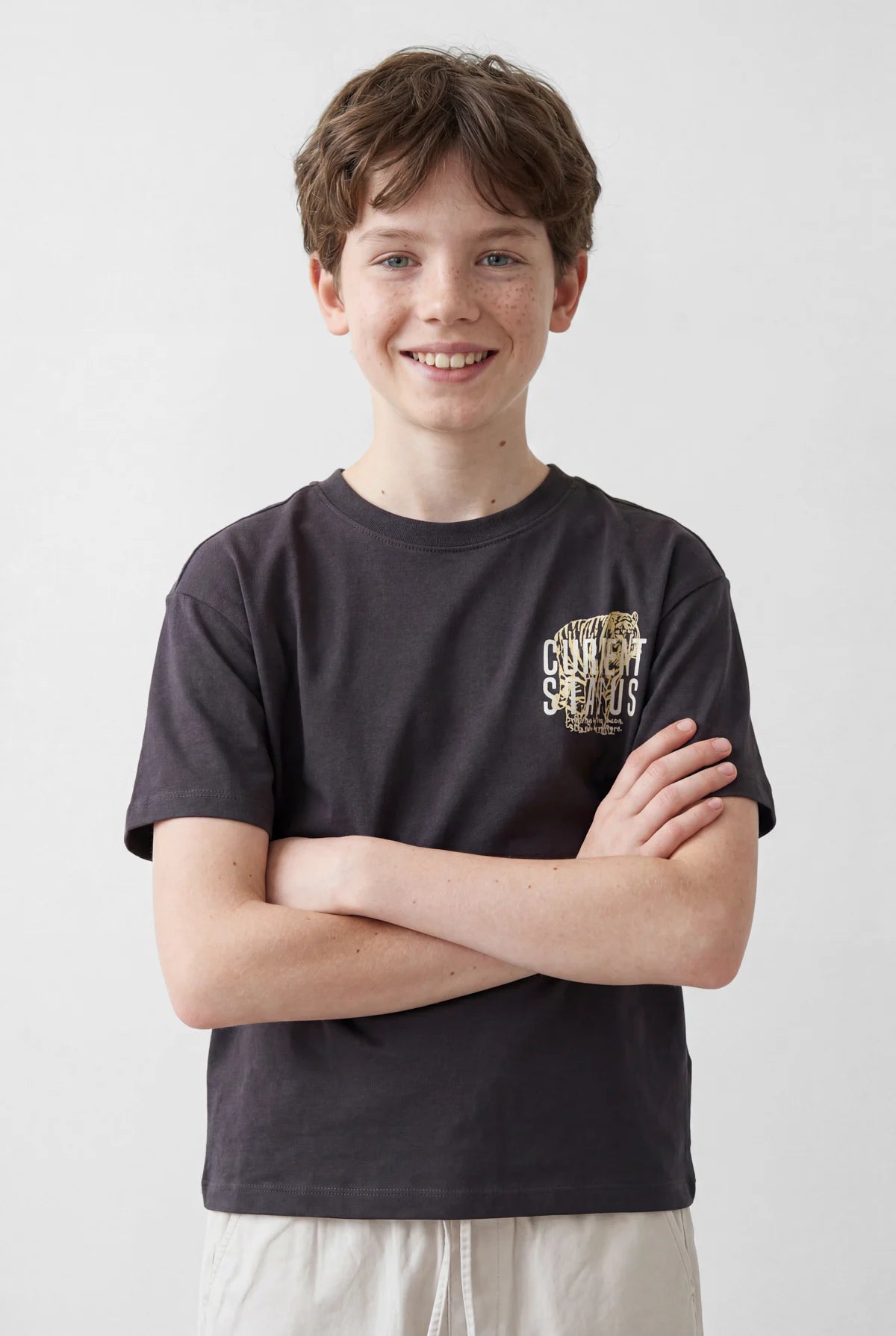 Boys' Printed Oversize Basic T-Shirt