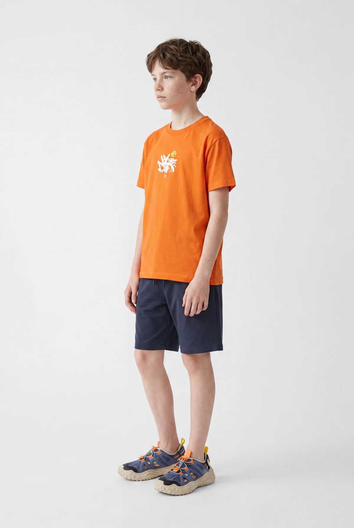 Boys' Crew Neck Printed Oversize T-Shirt