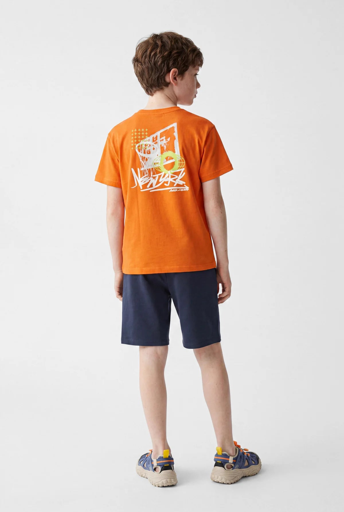 Boys' Crew Neck Printed Oversize T-Shirt