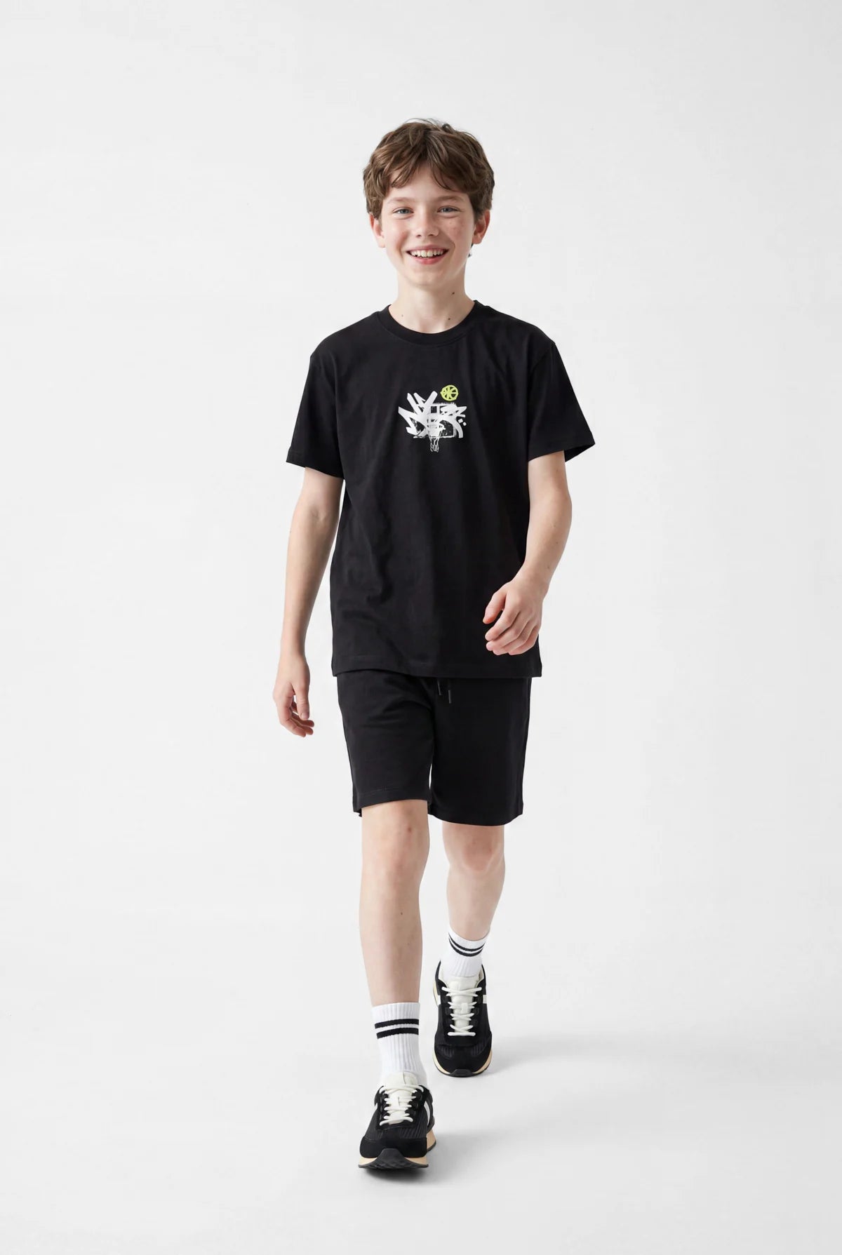 Boys' Crew Neck Printed Oversize T-Shirt